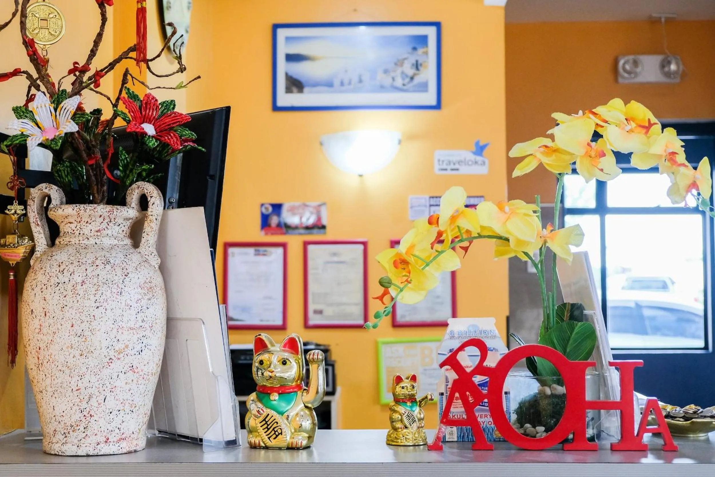 Lobby or reception in Hotel Aroha