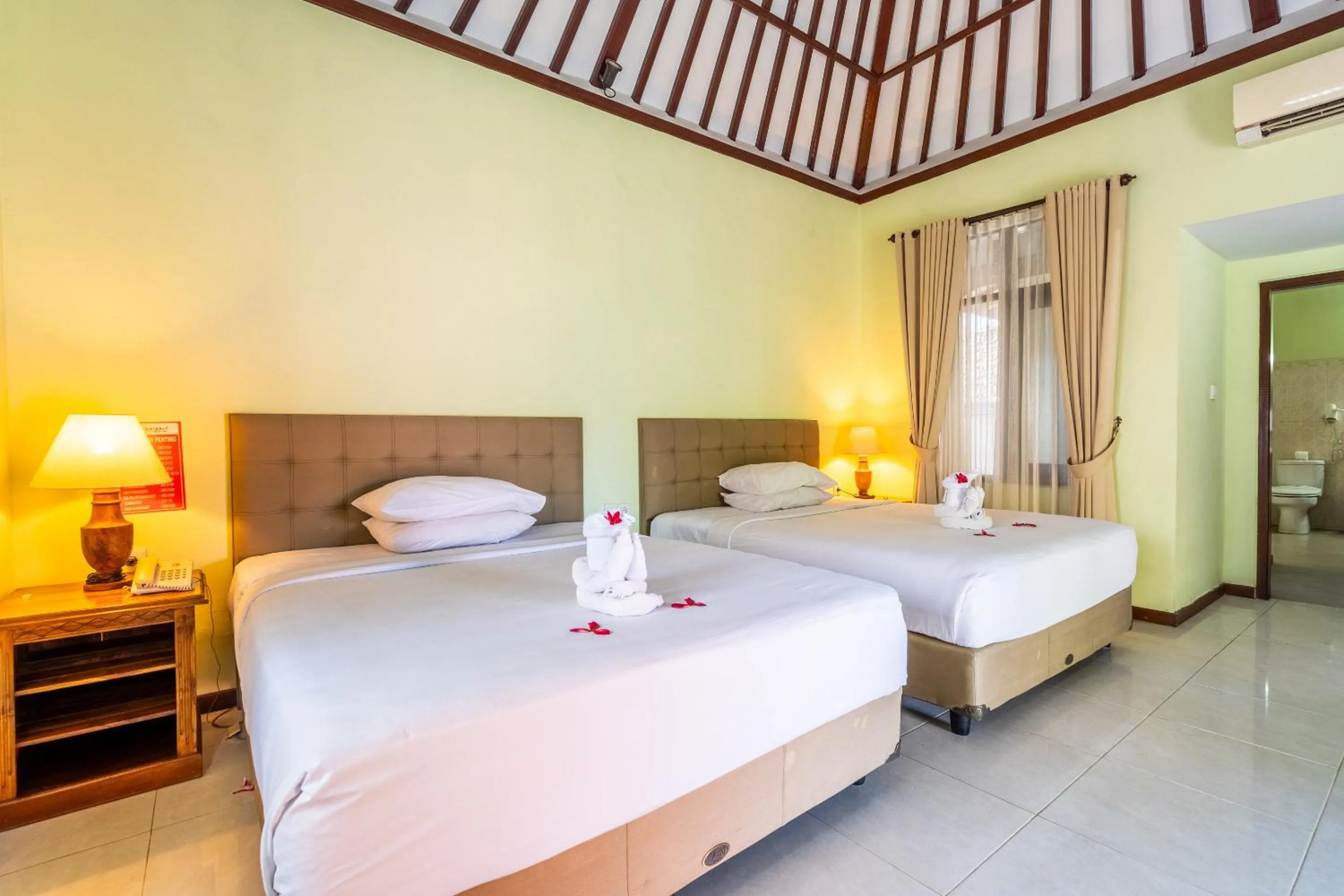 Bed in Taman Surgawi Resort & Spa