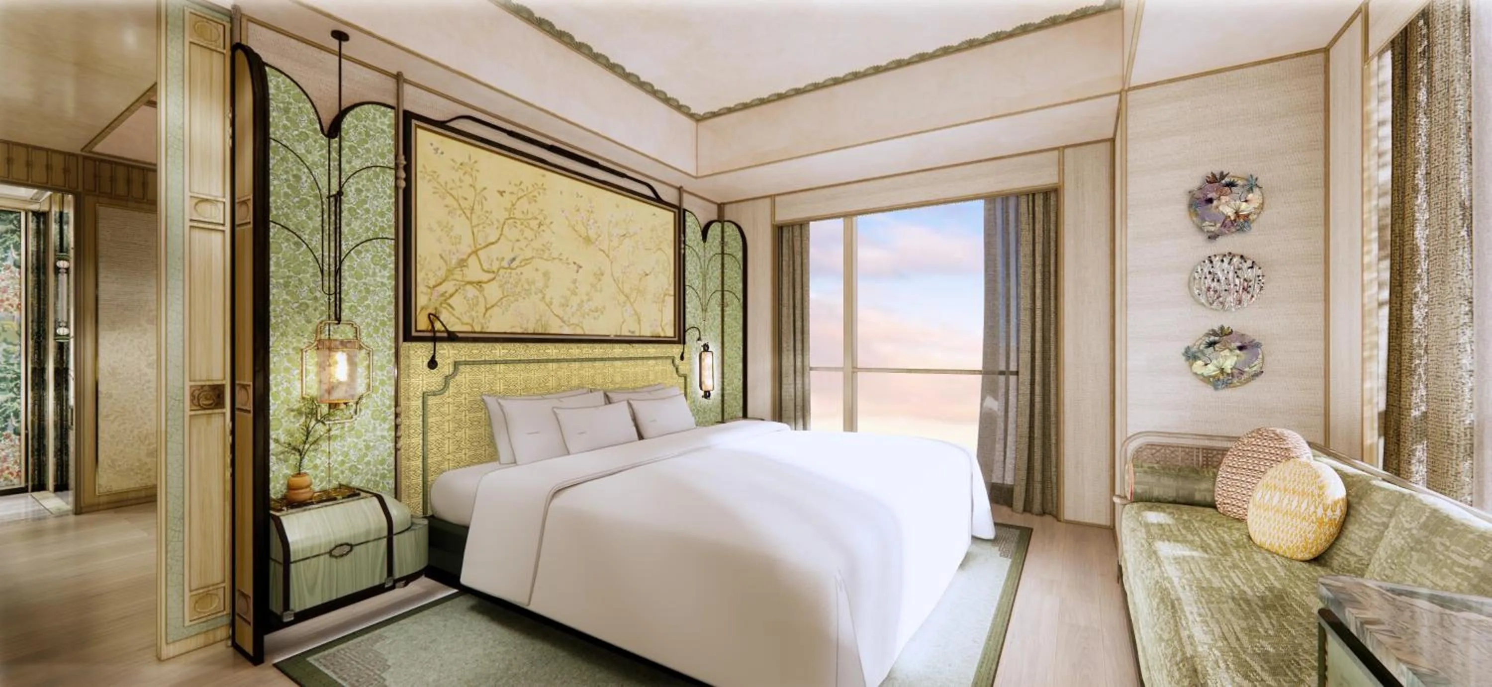 Bed in Shangri-La Kunming