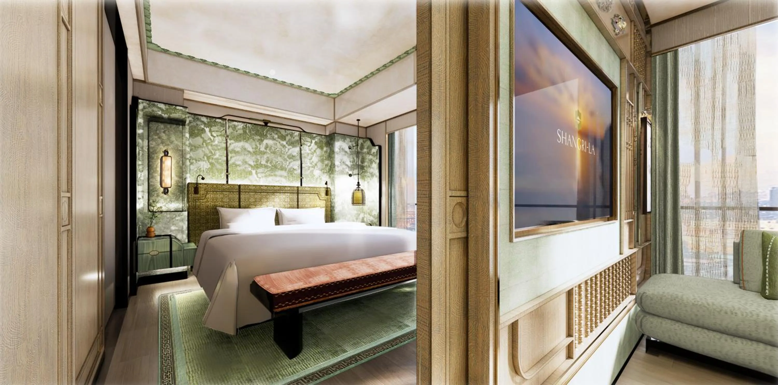 Bed in Shangri-La Kunming