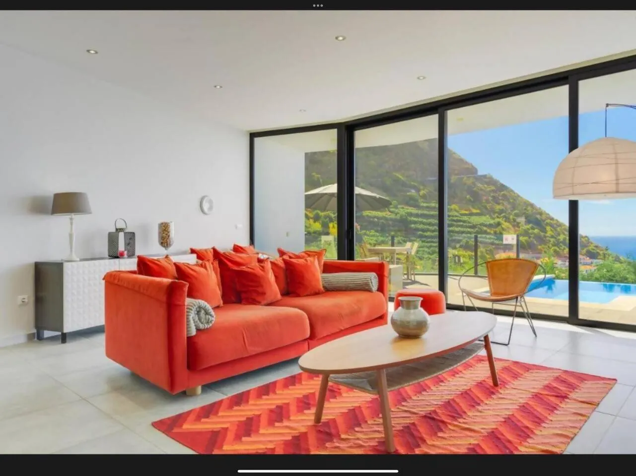Seating area in Villa Rubydom by Turin