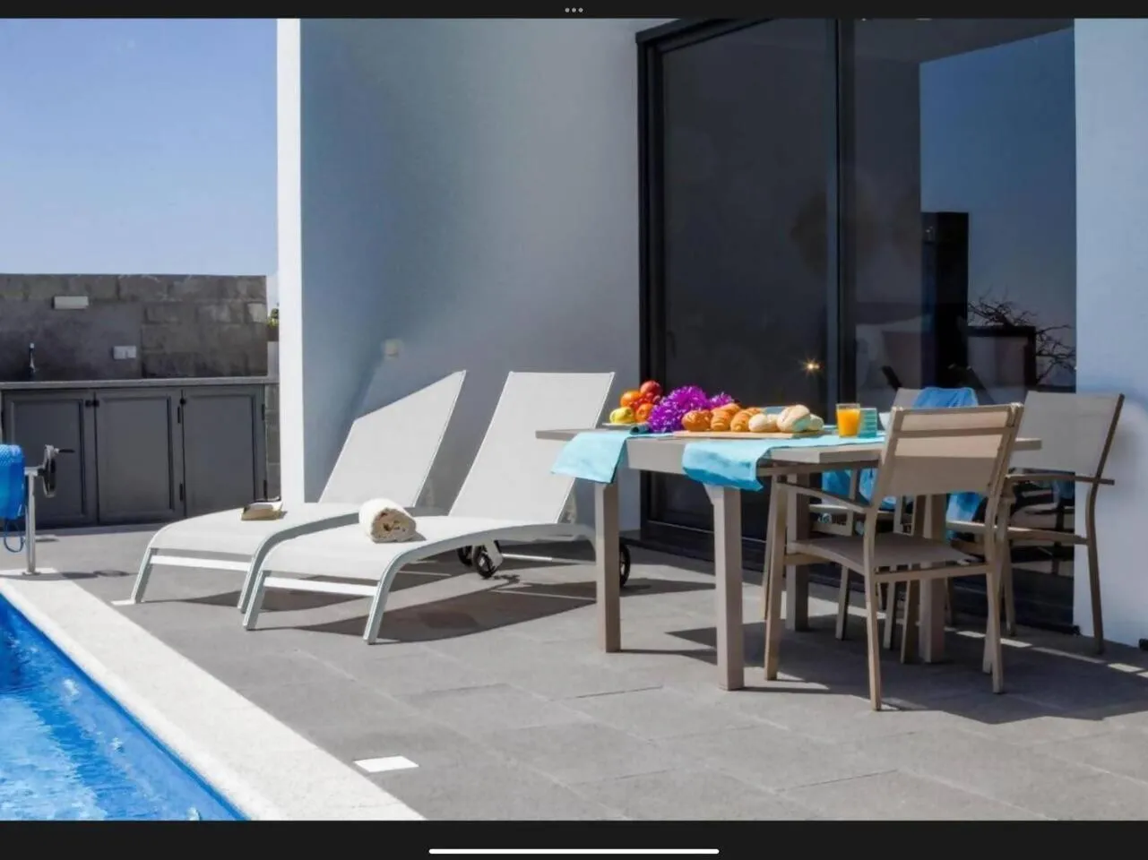 sunbed in Villa Rubydom by Turin