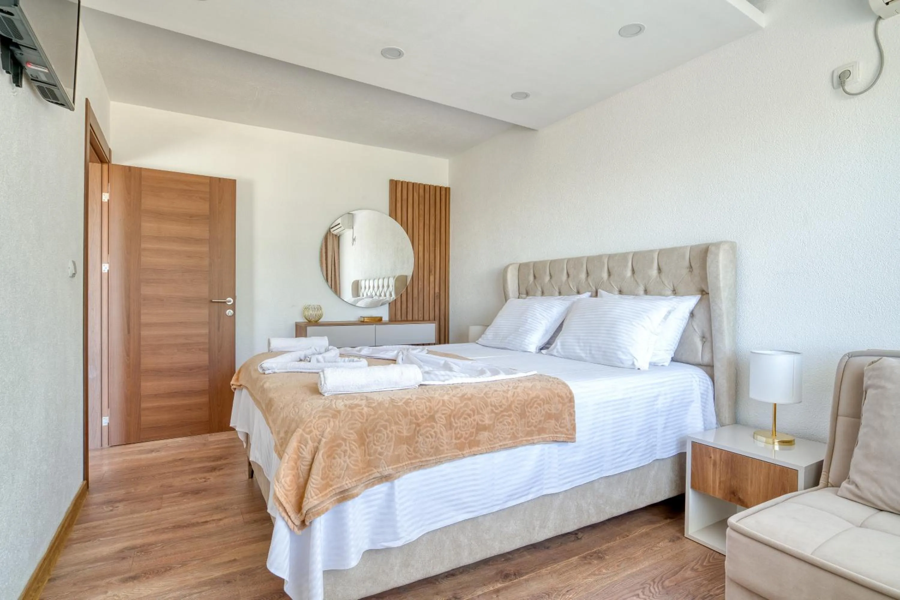 Bed in Aqua Lounge Aparthotel Ulcinj