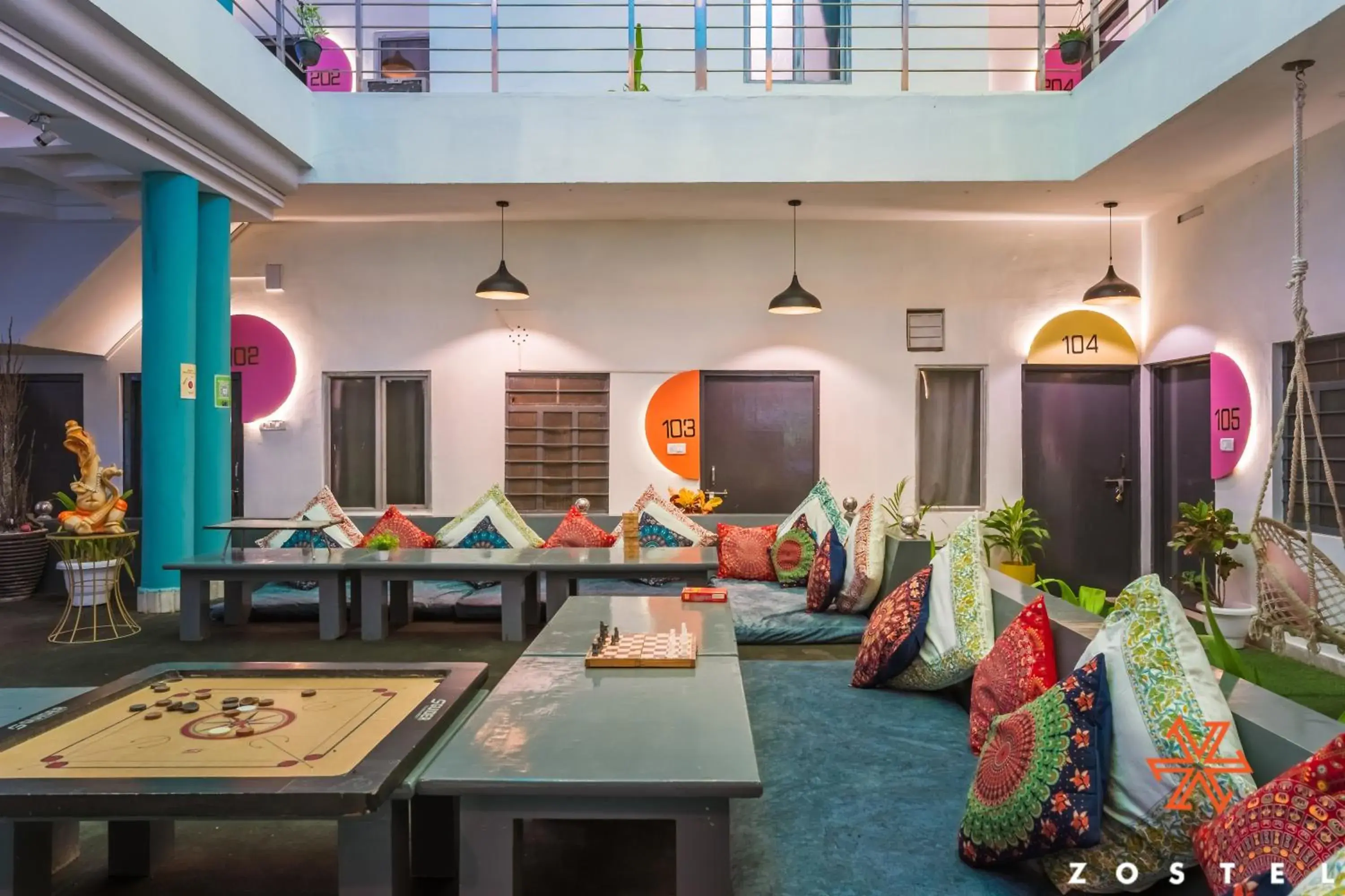 Living room in Zostel Pushkar Living room in Zostel Pushkar