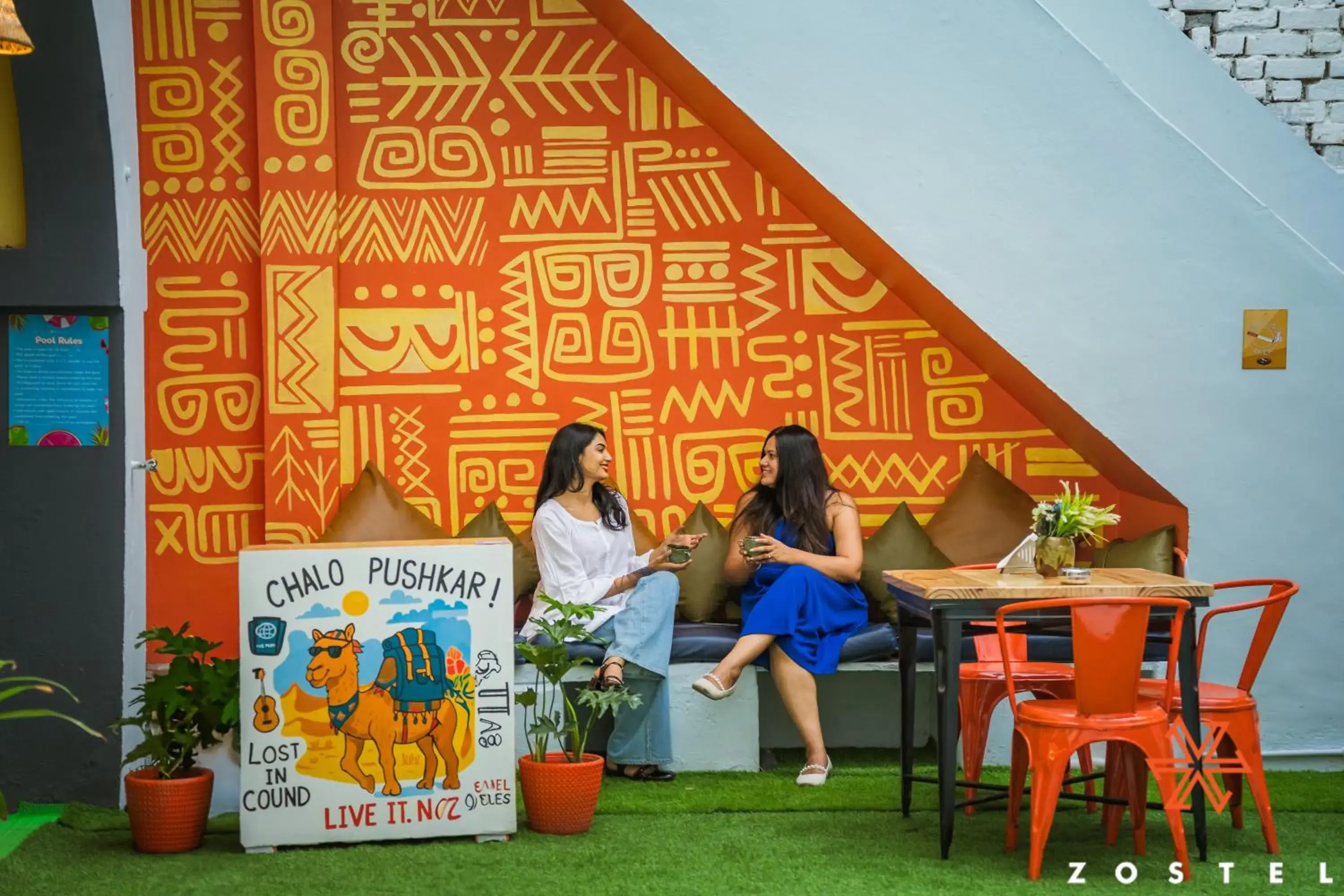 Restaurant/places to eat in Zostel Pushkar Restaurant/places to eat in Zostel Pushkar