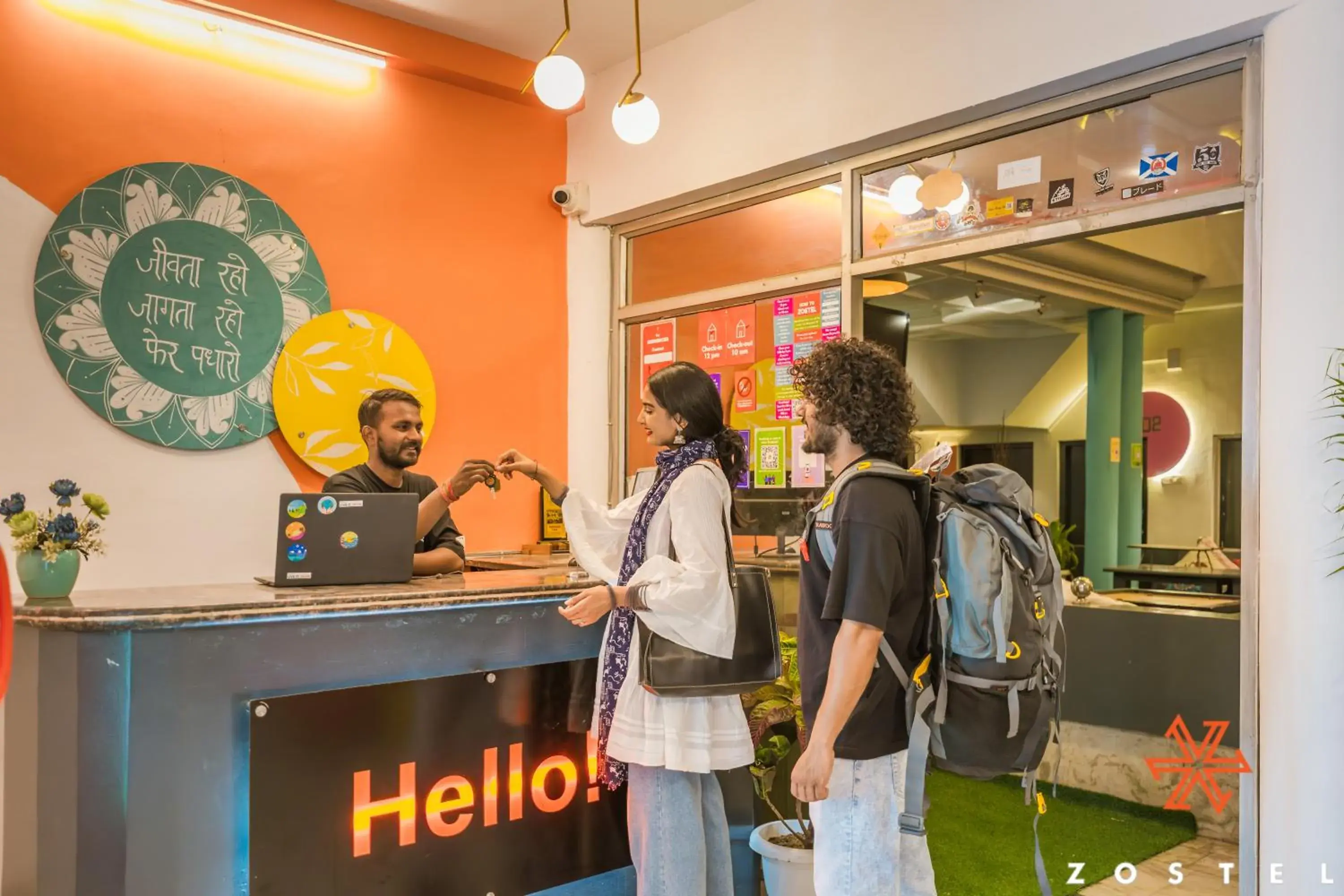 Lobby or reception in Zostel Pushkar Lobby or reception in Zostel Pushkar