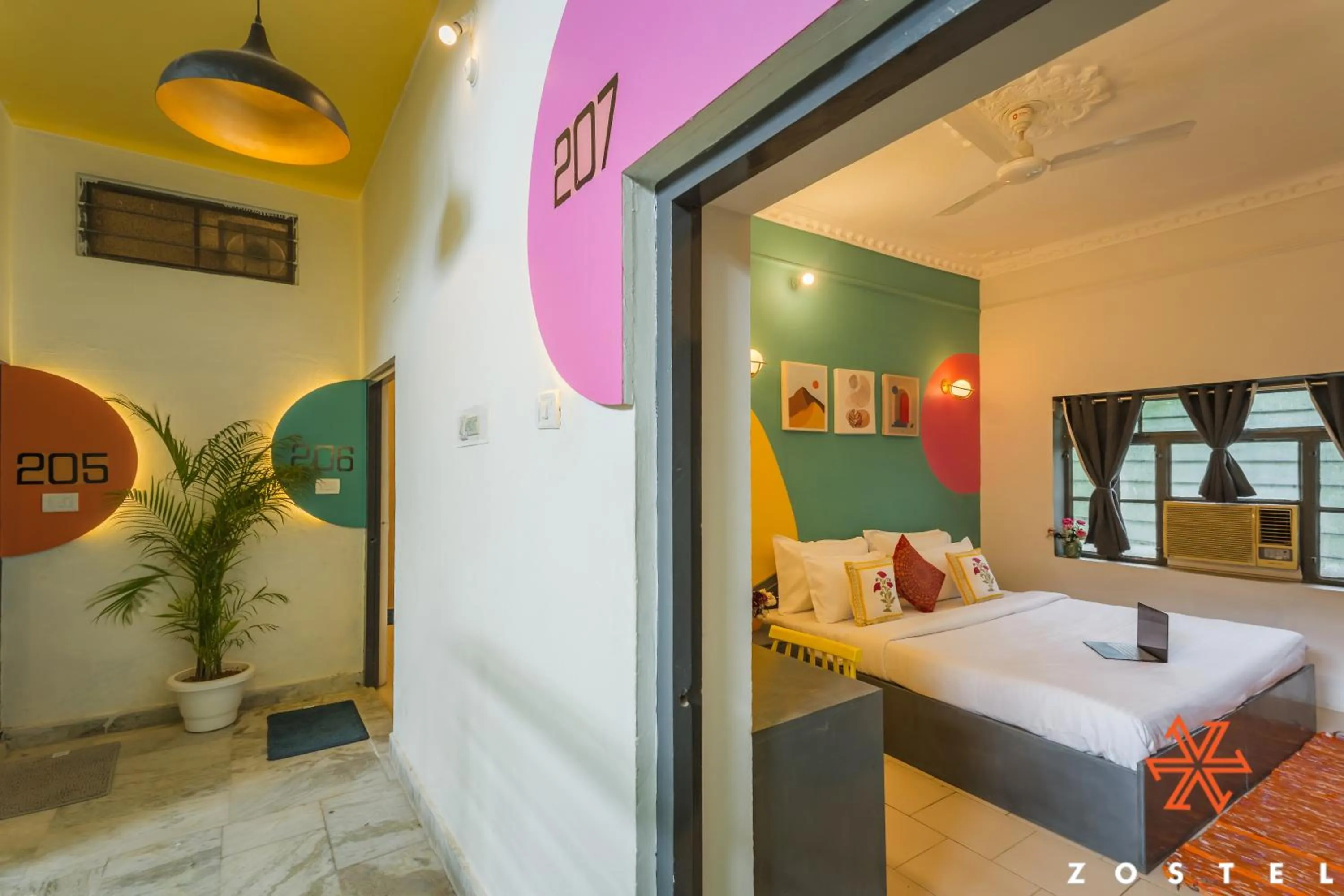 Bed in Zostel Pushkar