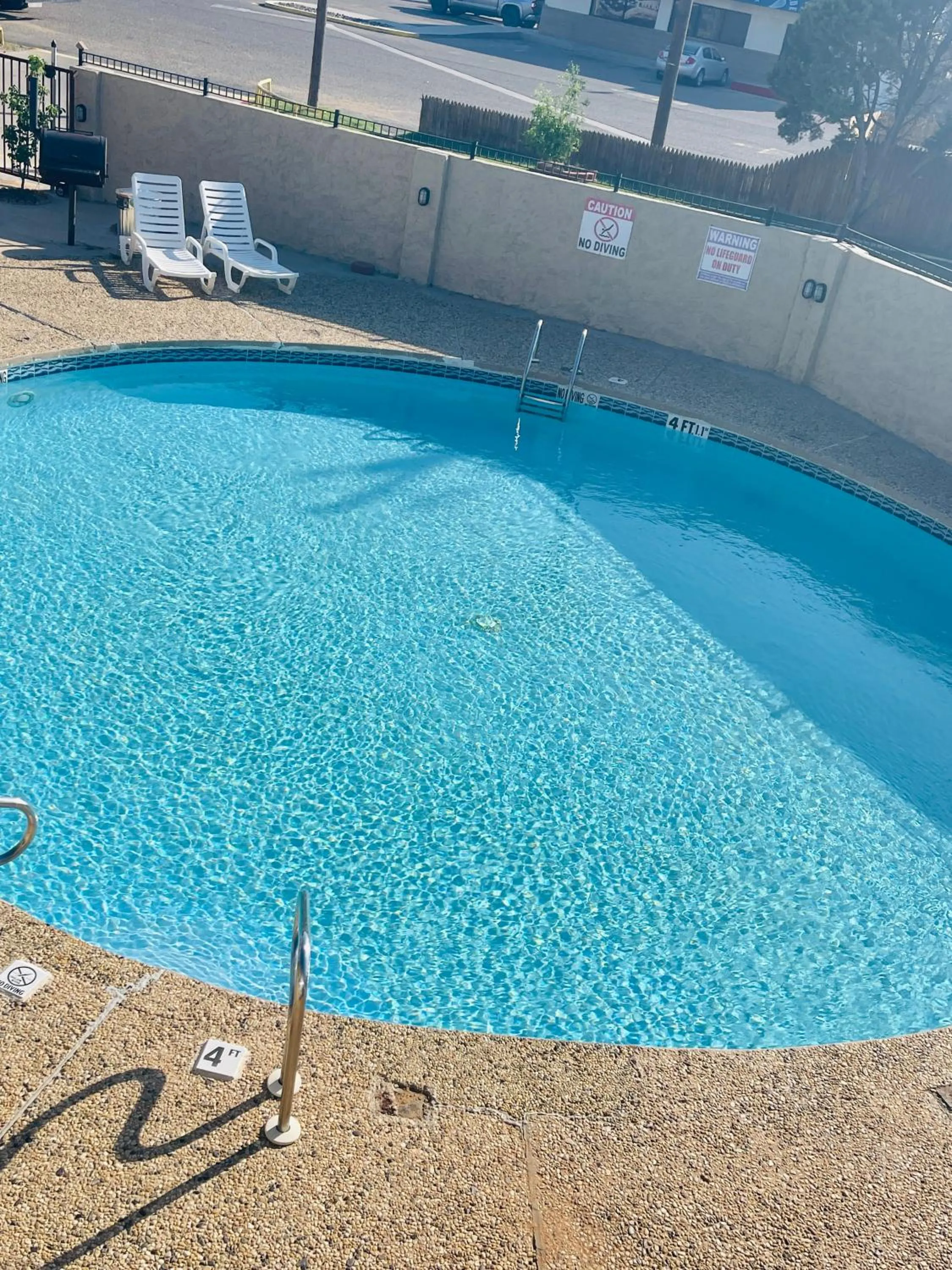 Pool view in Plaza Inn