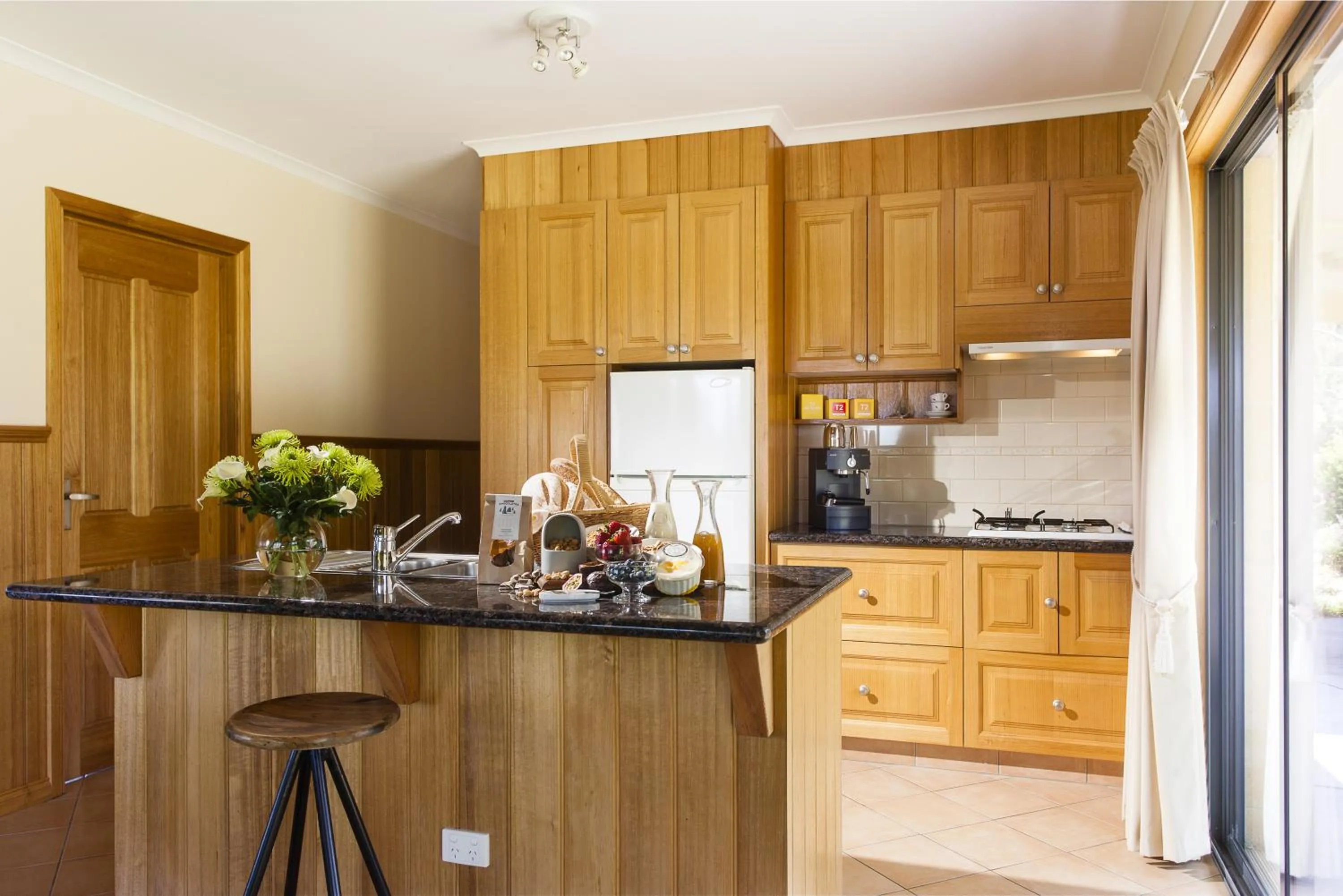 Kitchen or kitchenette in Glenoe Cottages
