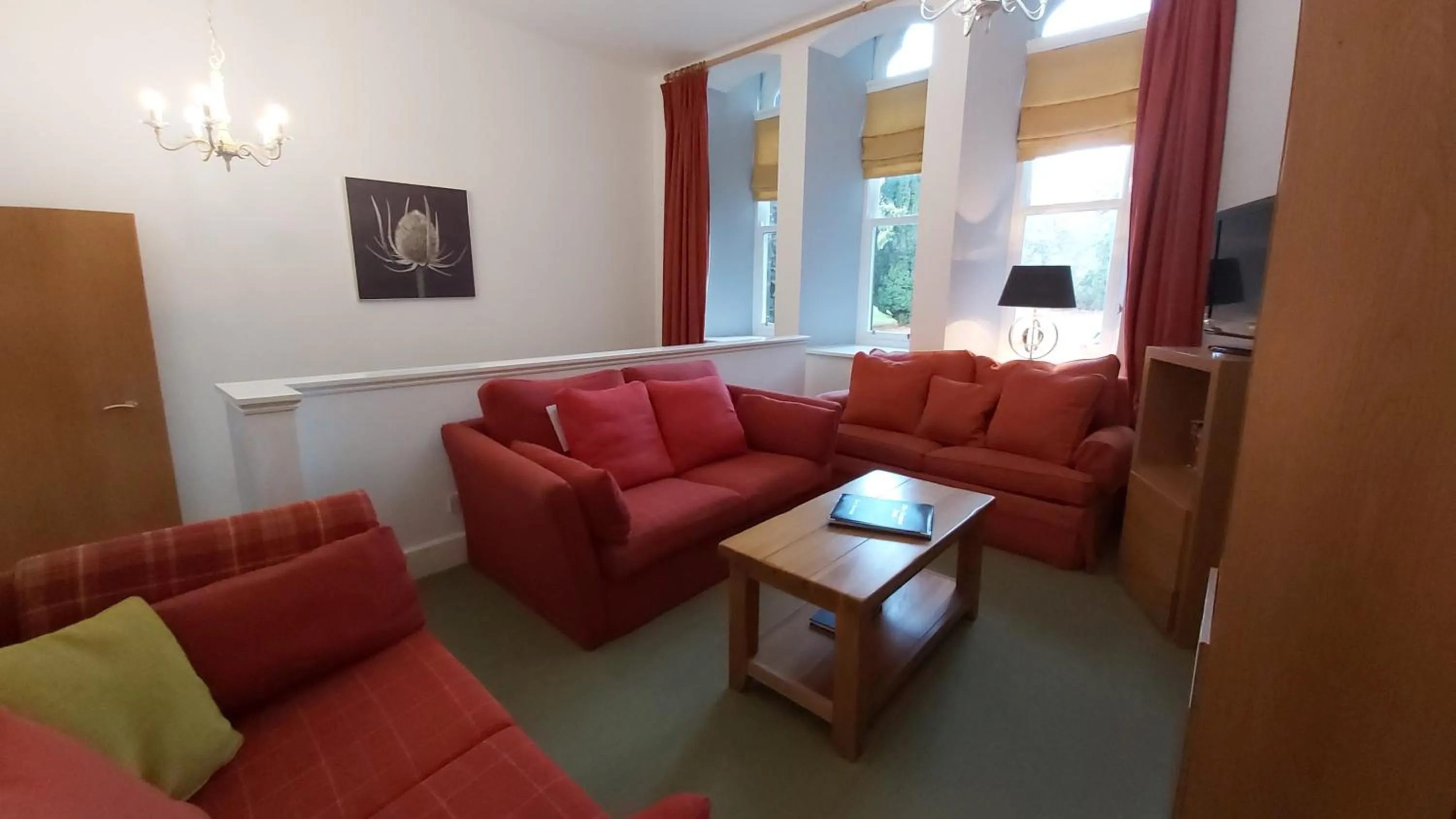 Living room in Old School Apartments Highland Club