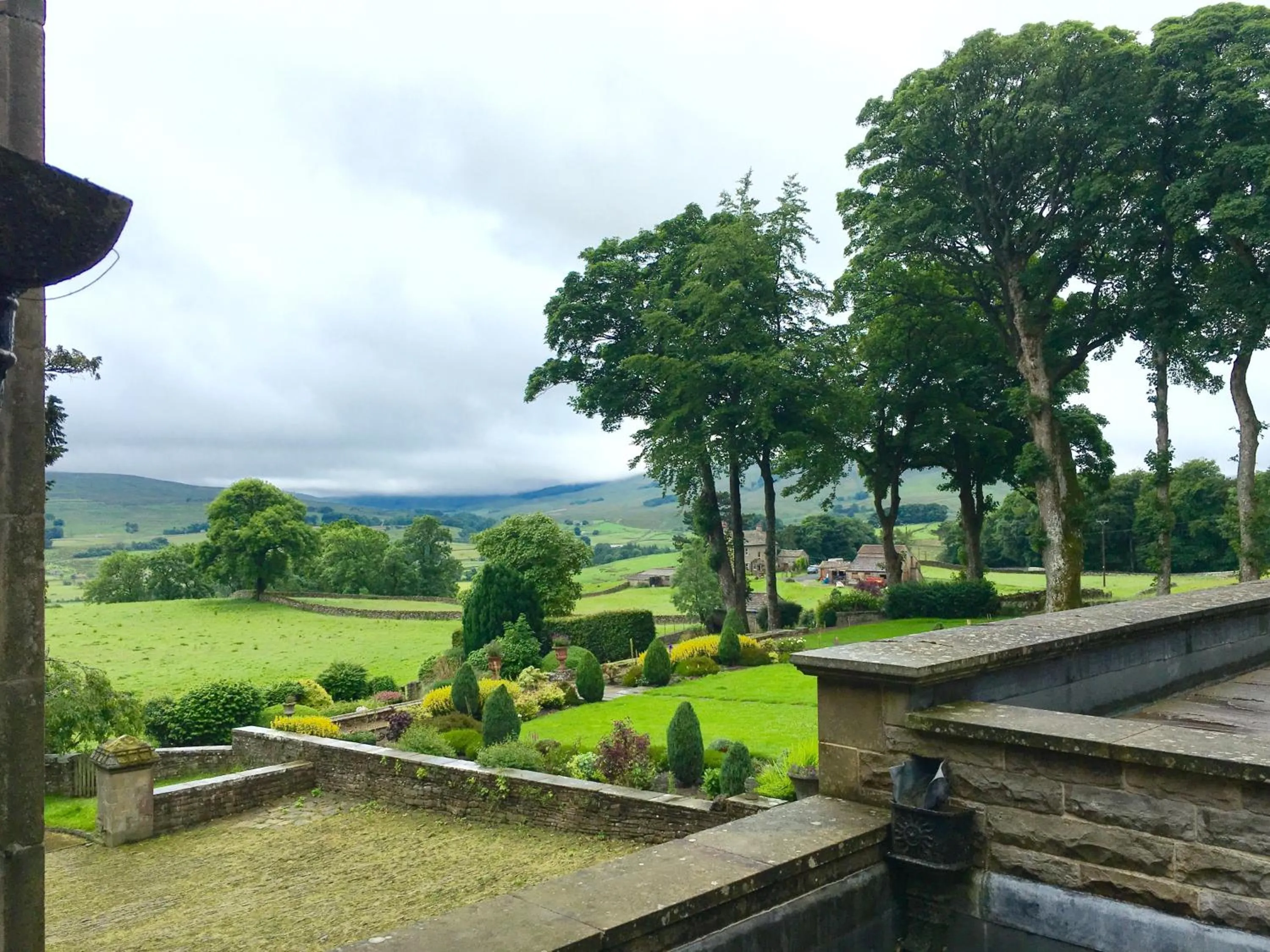 Garden view in Simonstone Hall Hotel