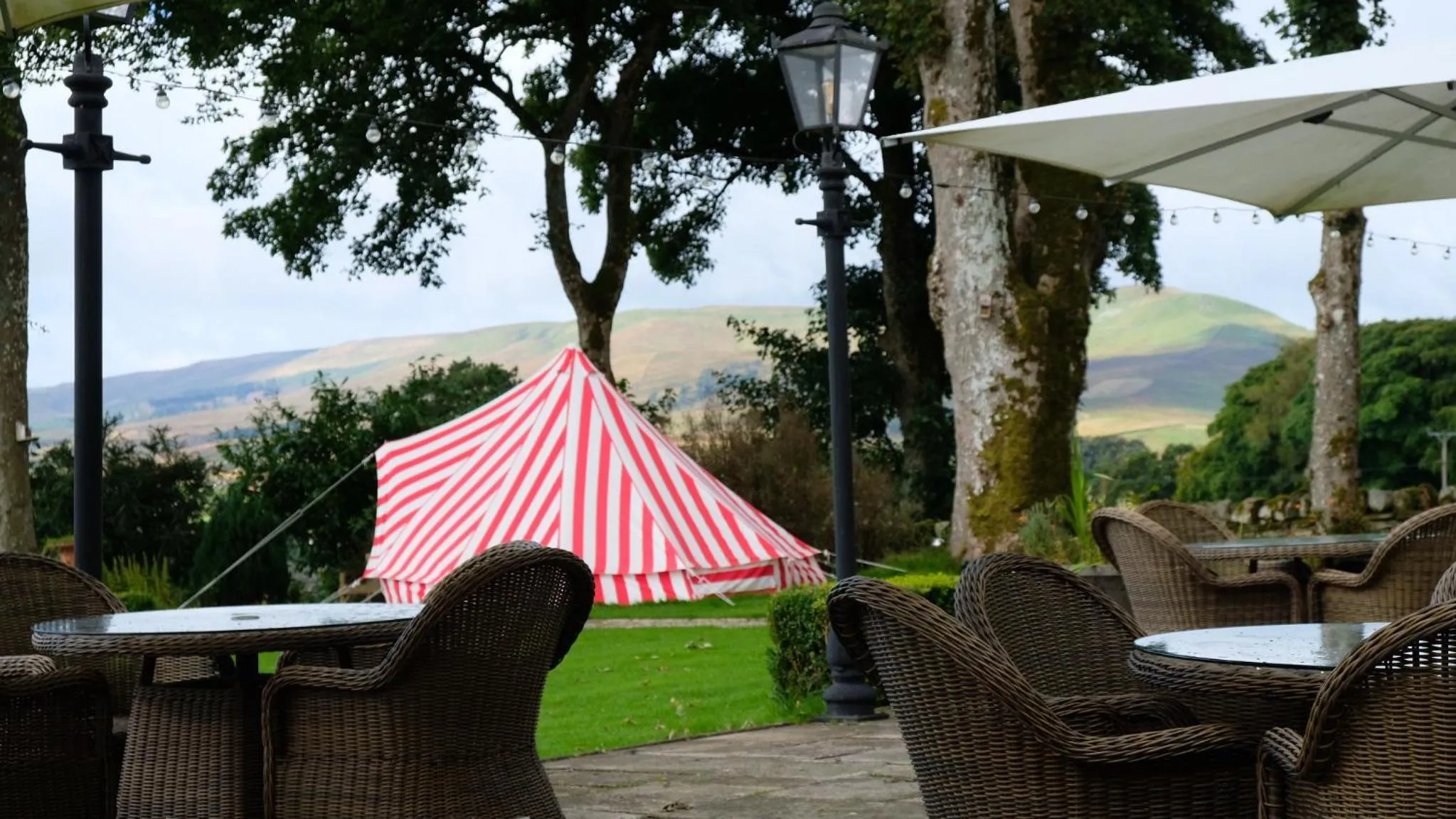 Patio in Simonstone Hall Hotel