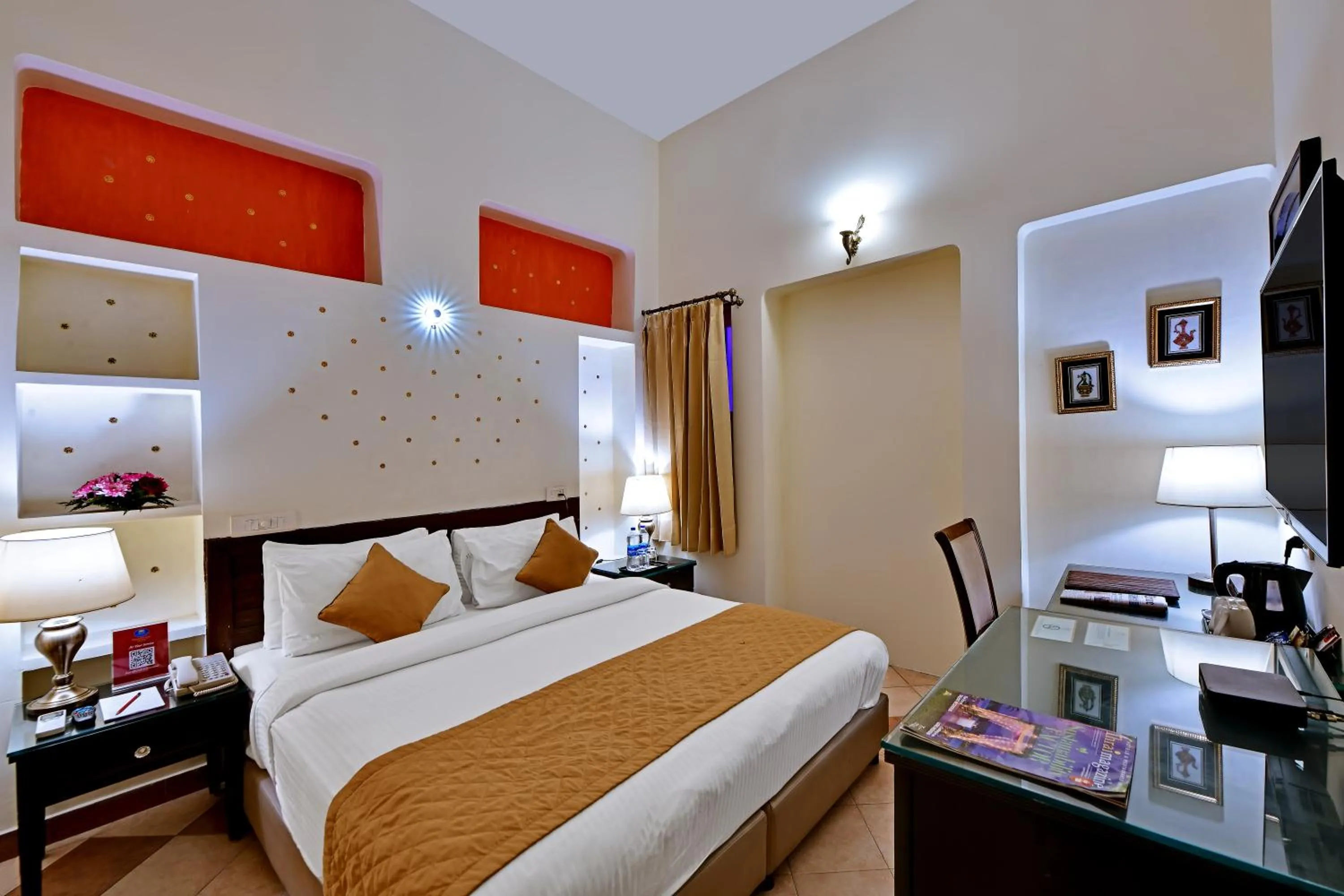 Bedroom, Bed in WelcomHeritage Ramgarh