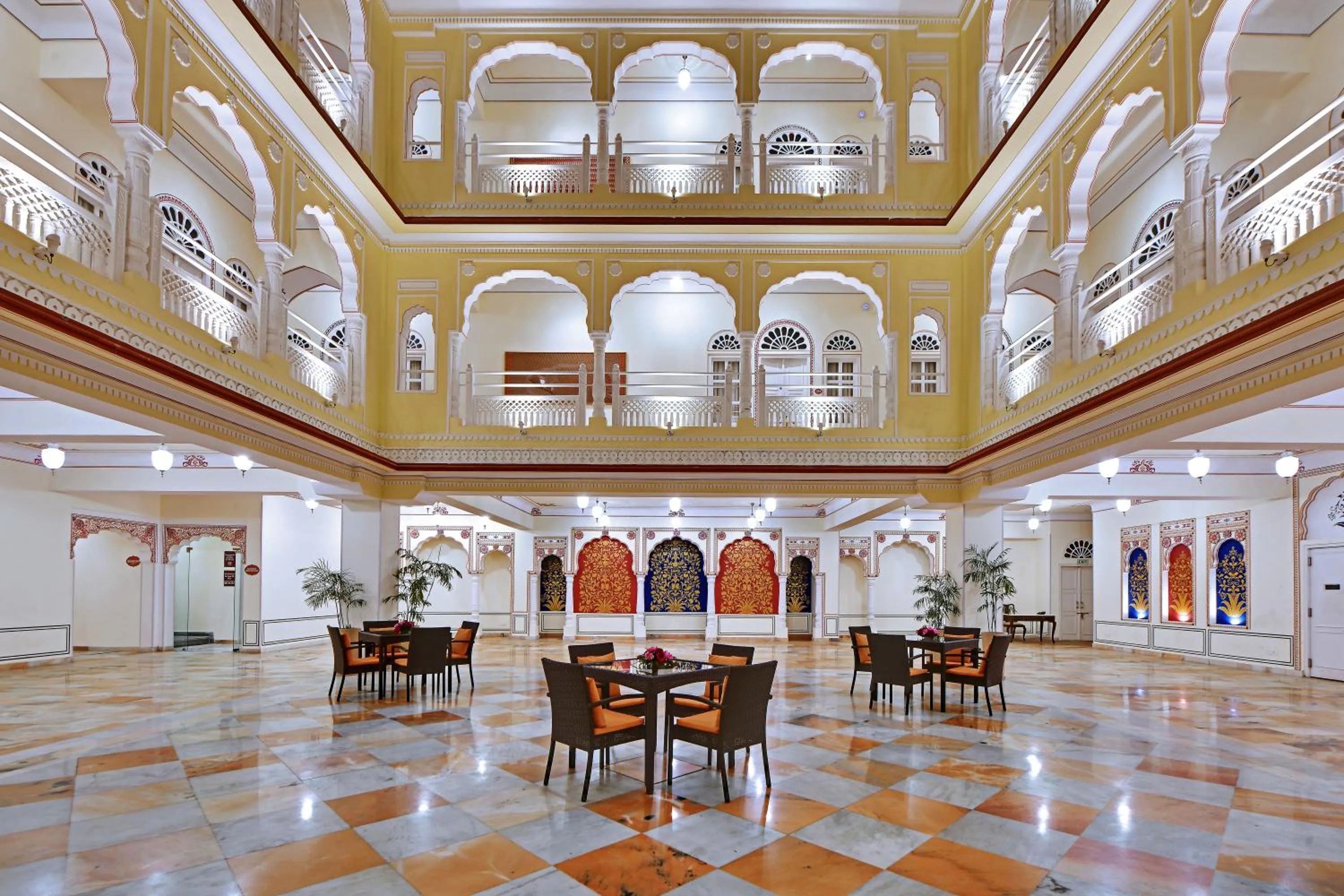 Seating area in WelcomHeritage Ramgarh