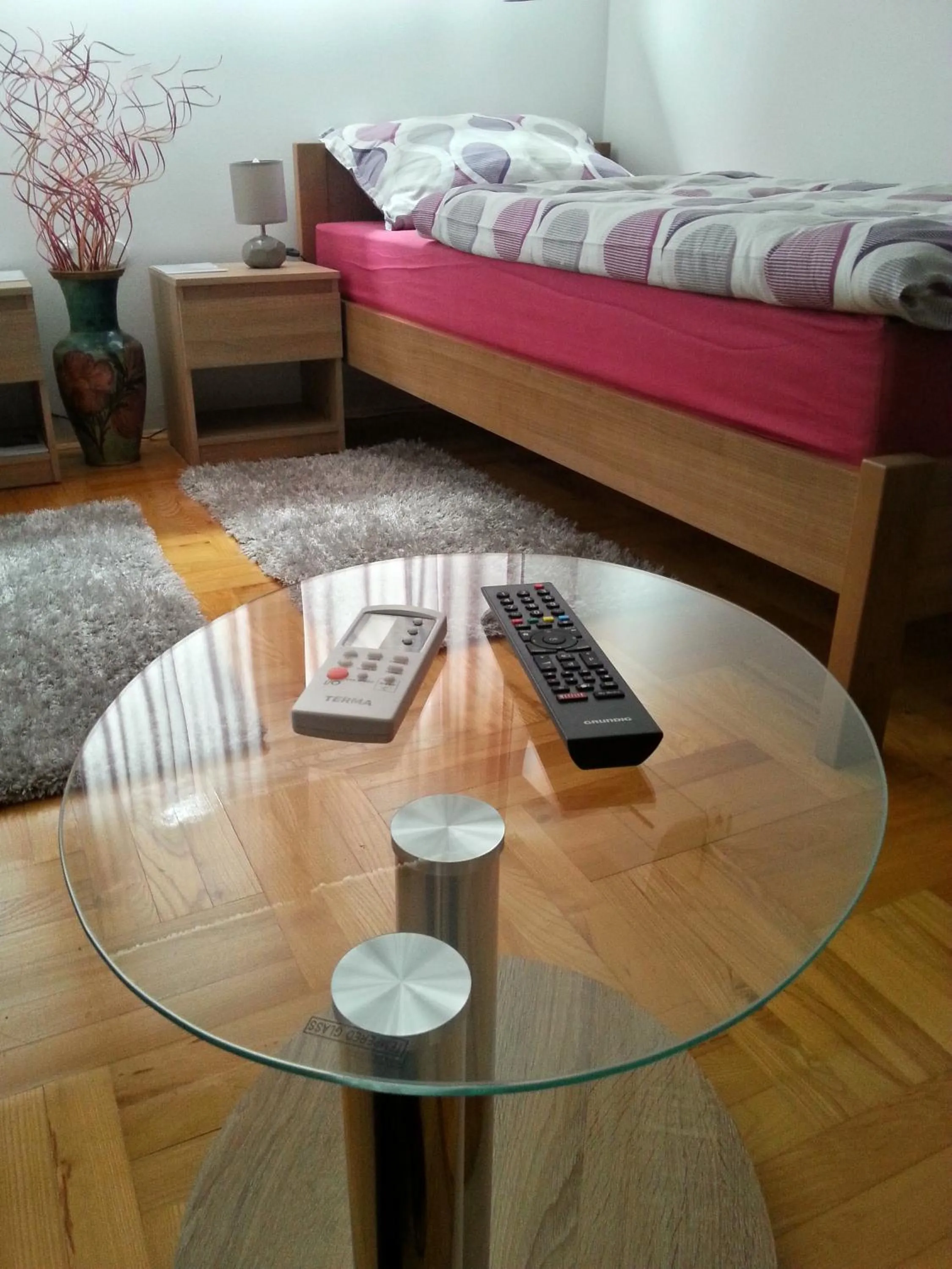 Bed in Studio Apartments Korosteljev