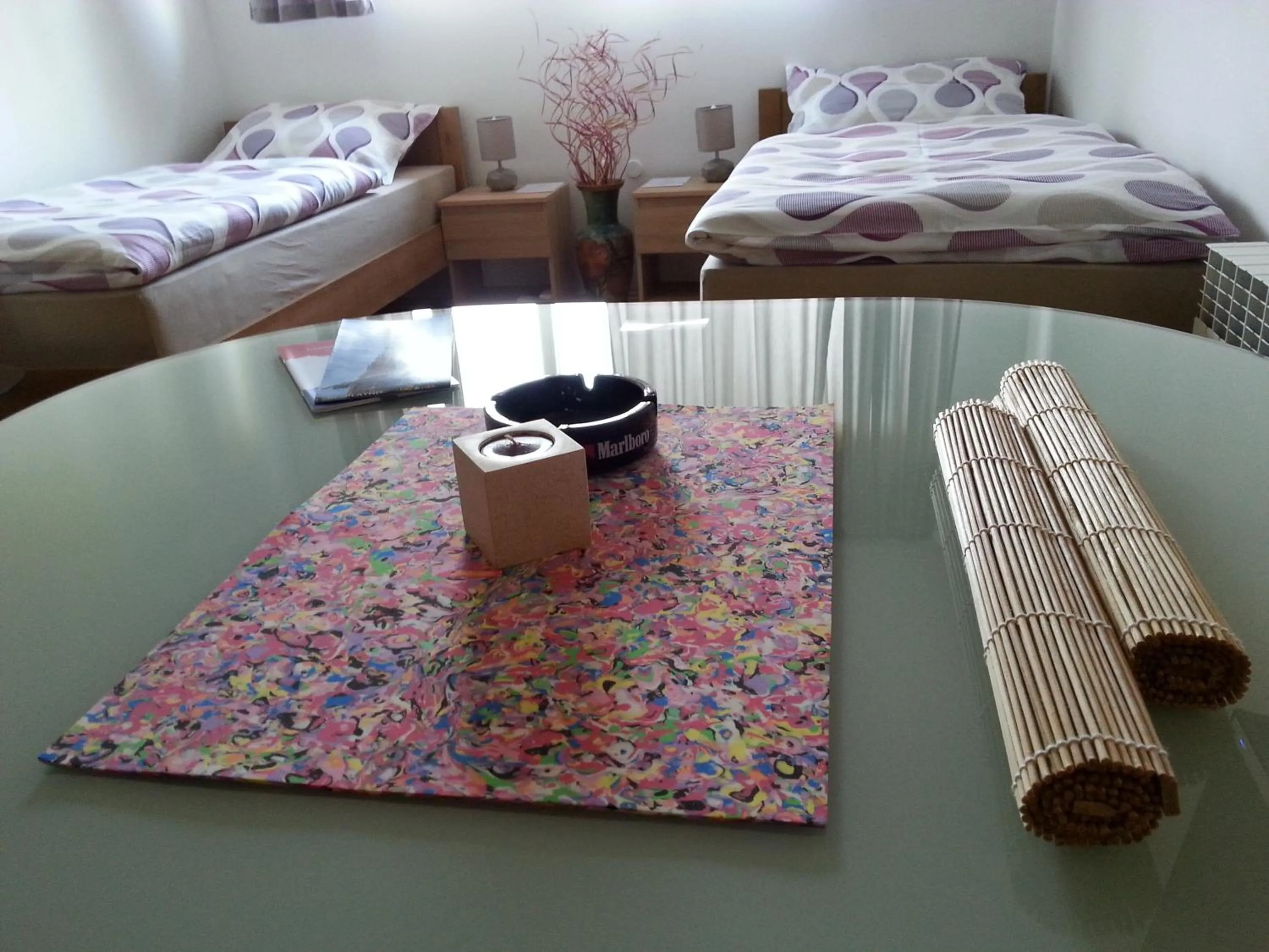 Bed in Studio Apartments Korosteljev