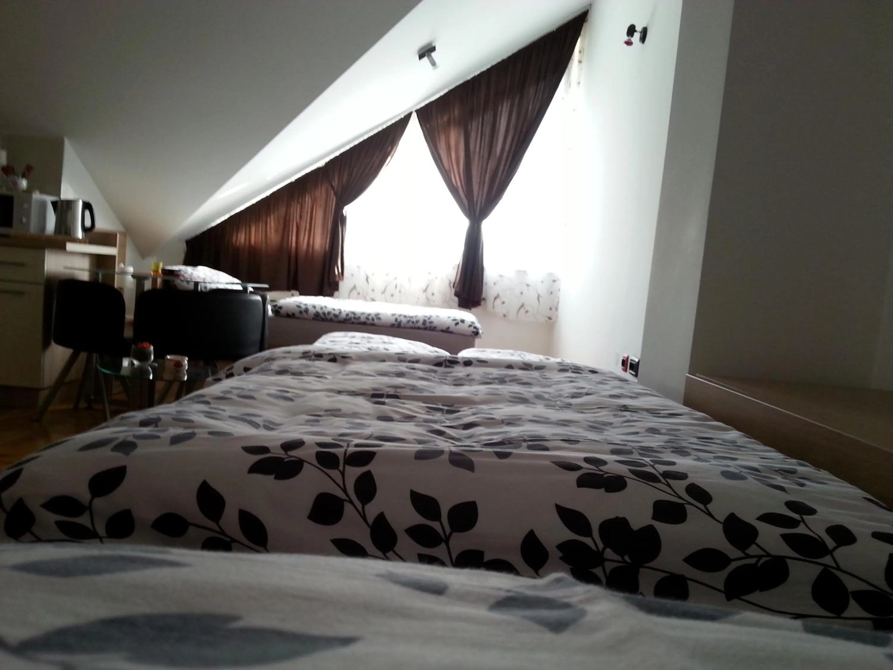 Bed in Studio Apartments Korosteljev