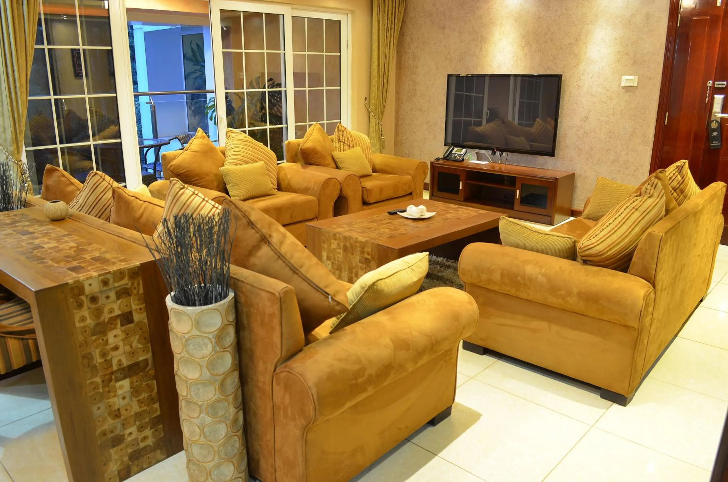 Living room in Clarence House Nairobi