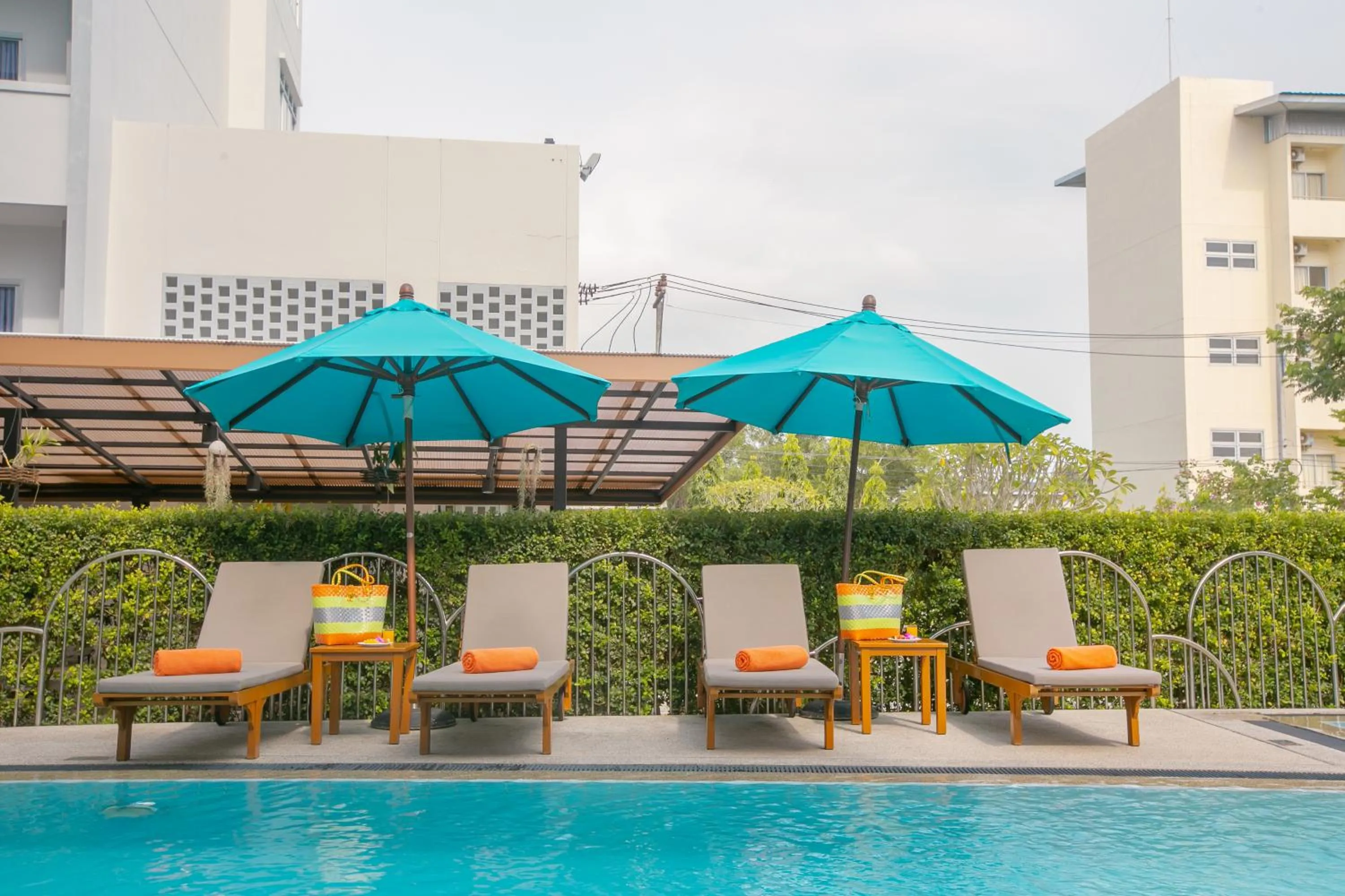 Swimming pool in Recenta Suite Phuket Suanluang
