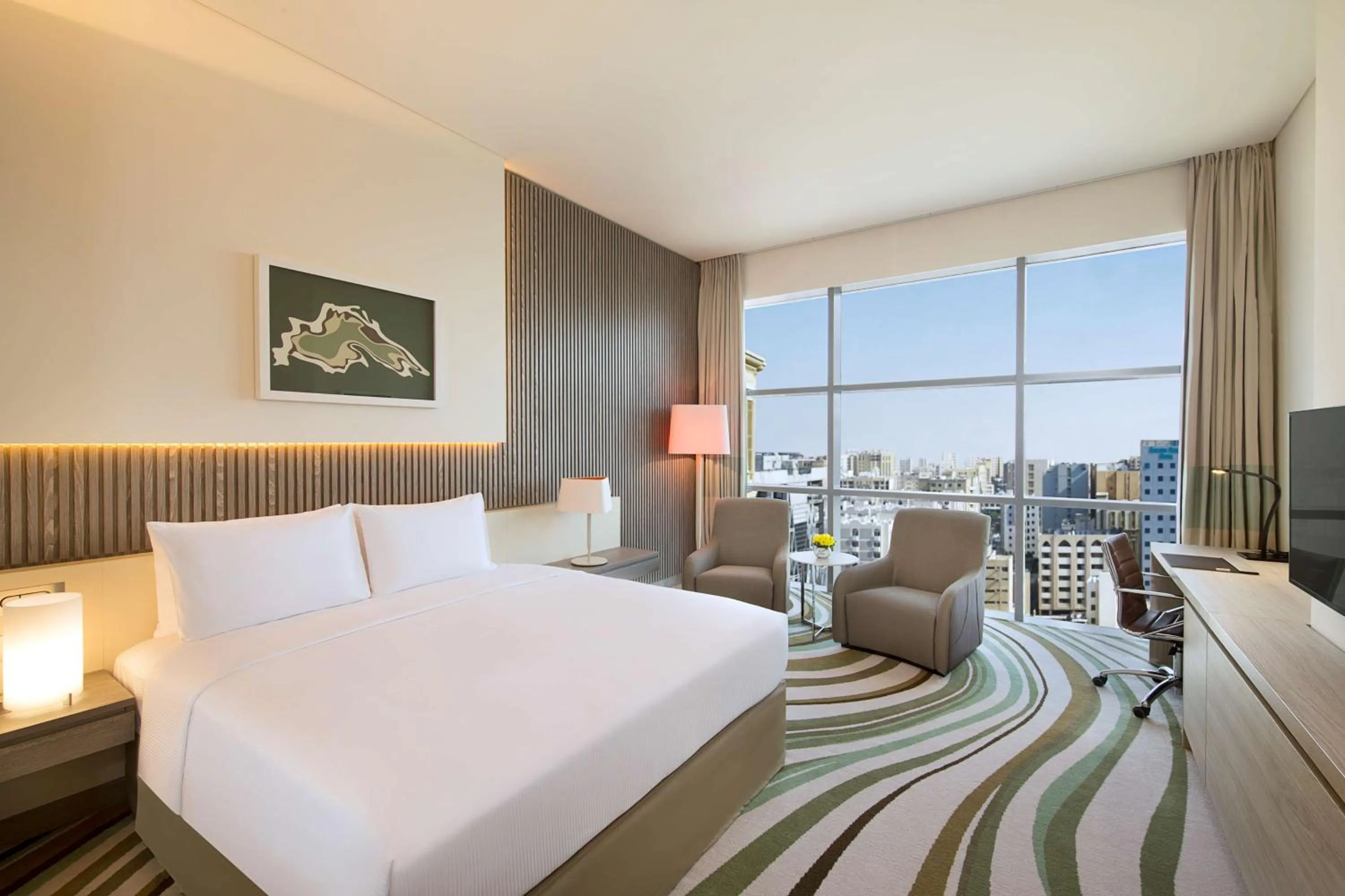 Bed in DoubleTree by Hilton Doha Old Town