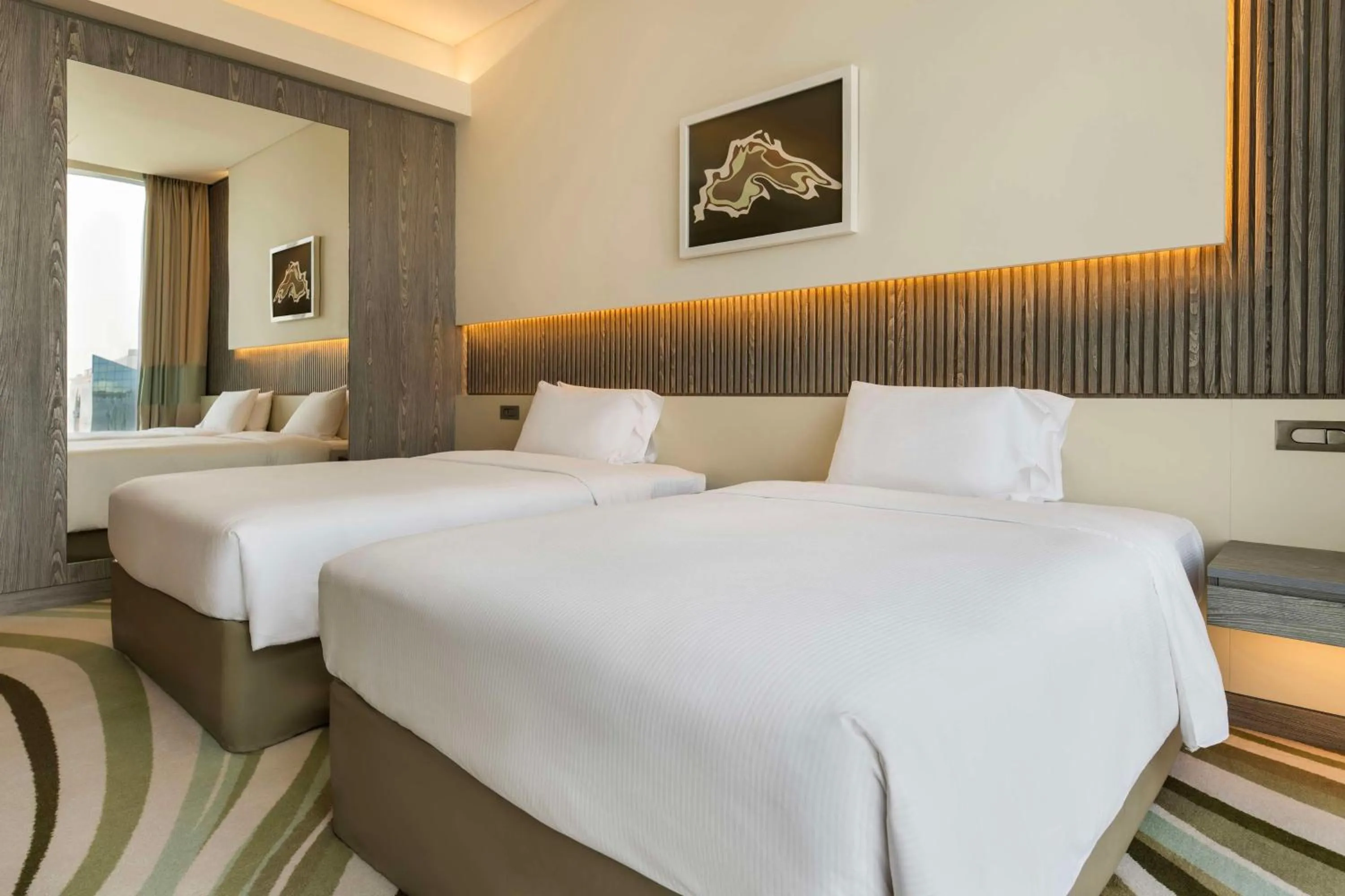 Bed in DoubleTree by Hilton Doha Old Town