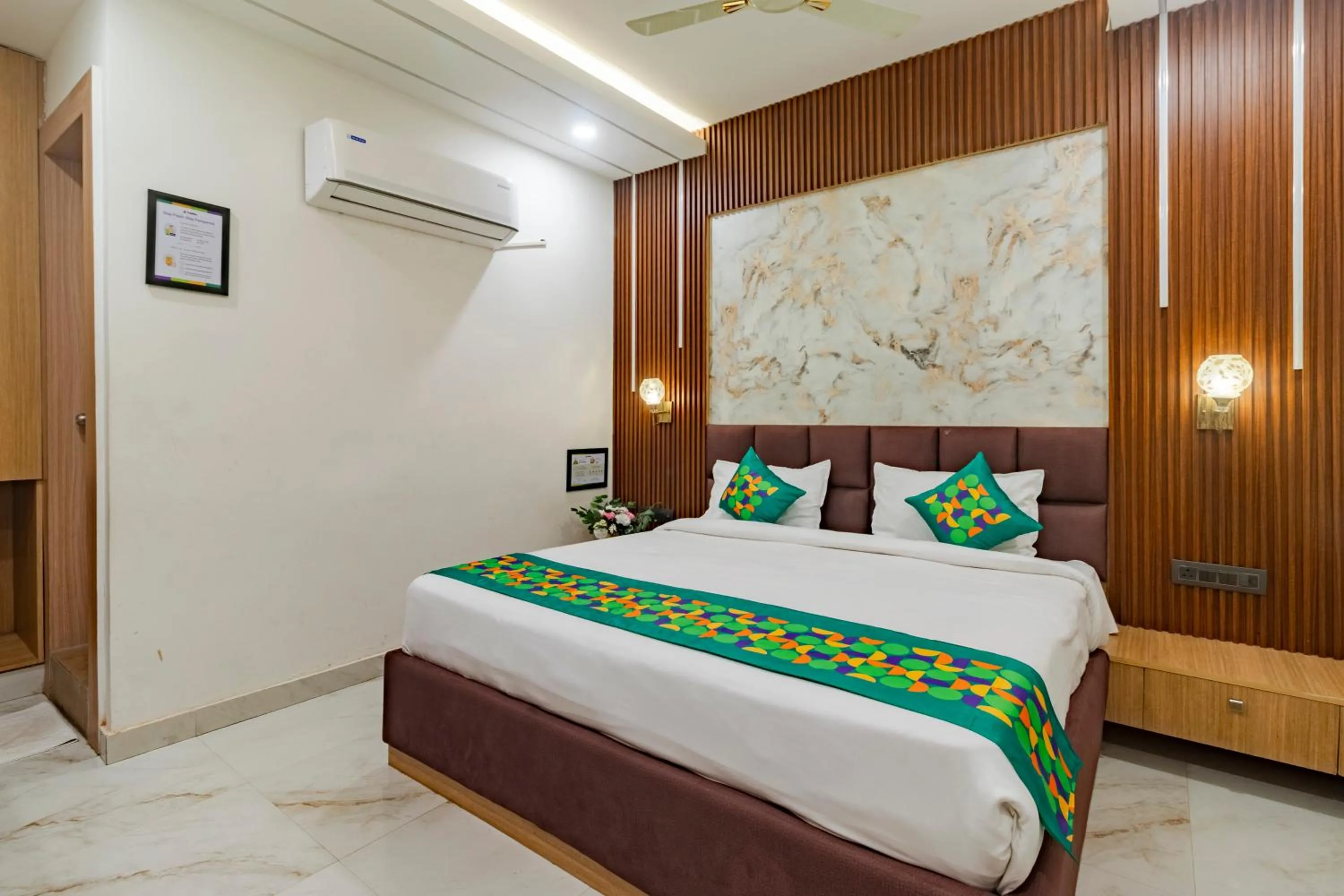 Bedroom, Bed in Treebo KGF Villa with Swimming Pool