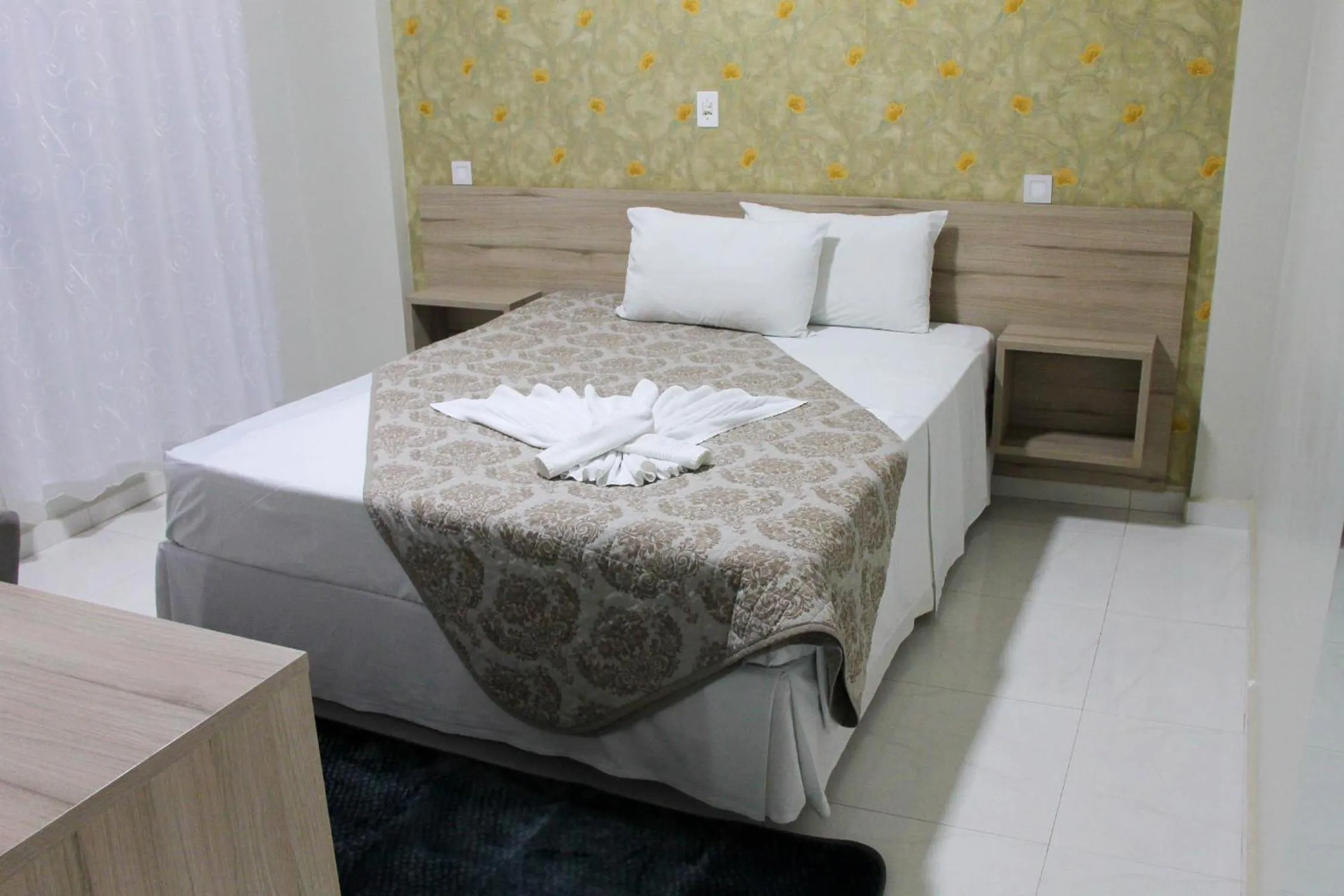 Bed in AJ Hotel Chapecó - Fácil Acesso Pátio Shopping e Rótula da Bandeira