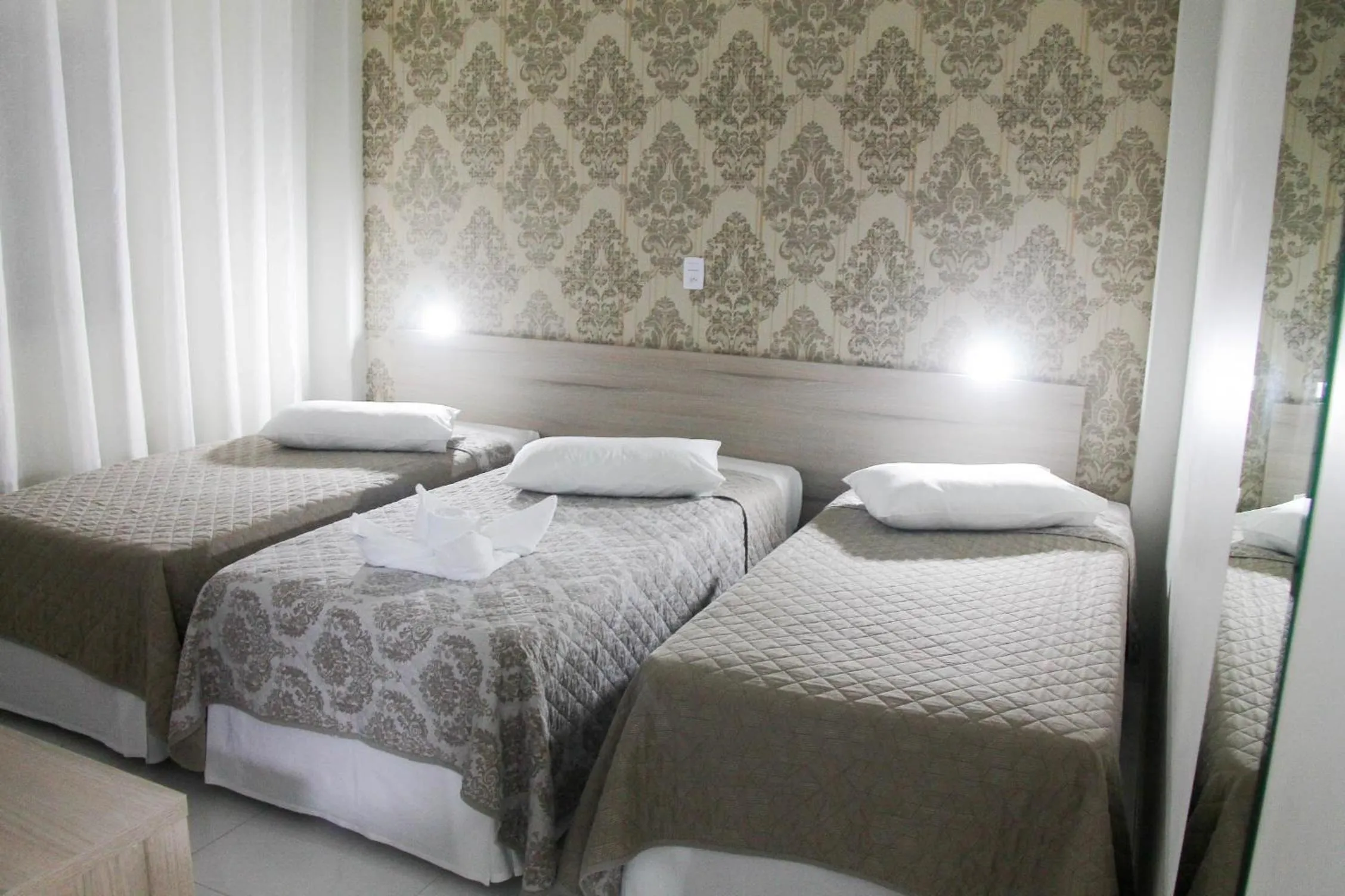 Bed in AJ Hotel Chapecó - Fácil Acesso Pátio Shopping e Rótula da Bandeira