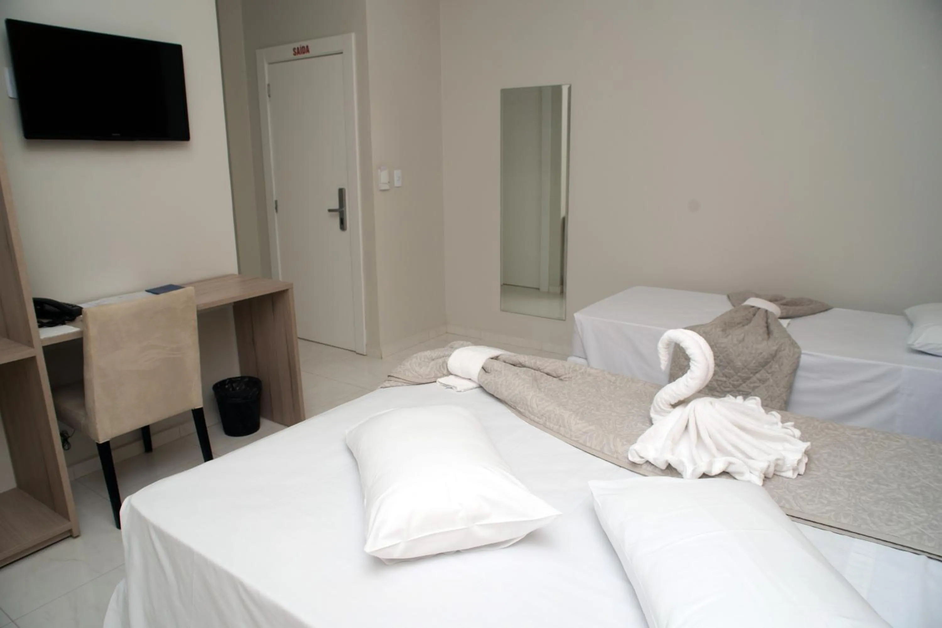 Bed in AJ Hotel Chapecó - Fácil Acesso Pátio Shopping e Rótula da Bandeira