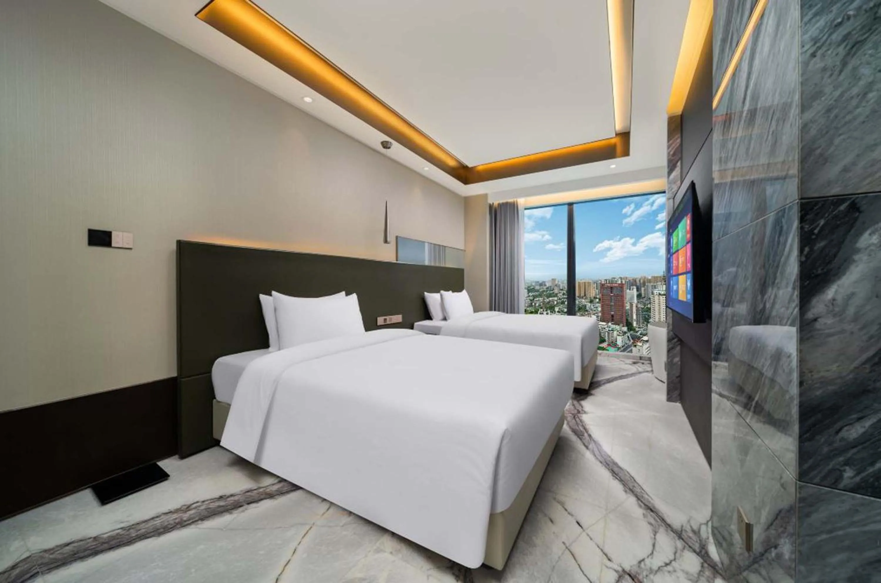 Deluxe Twin Room in Yashan Tianlai S High-Rise Hotel (Chengdu chunxi road Tianfu Square)