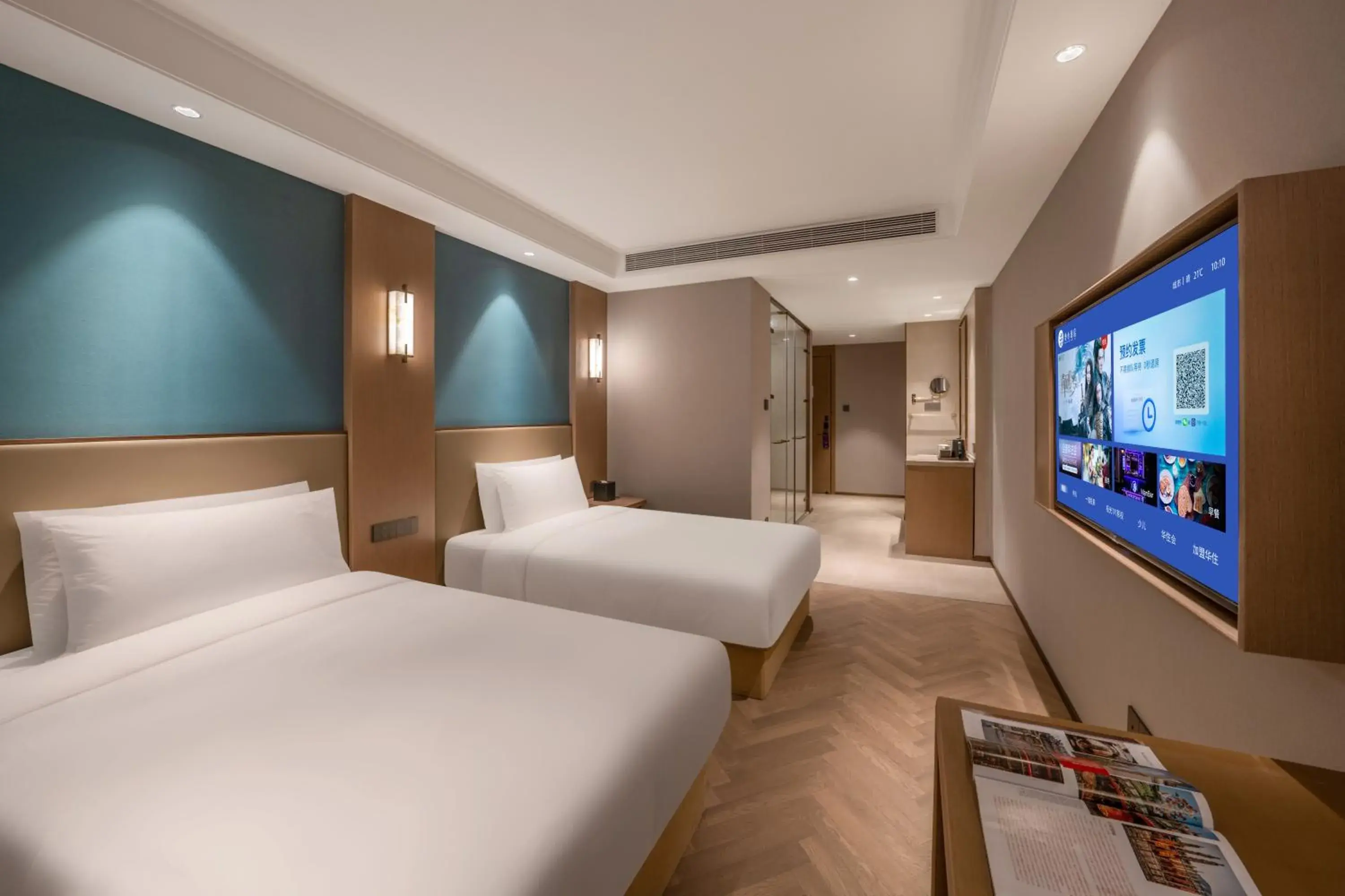 Superior Twin Room in Manxin Hotel Qingdao Xindu Superior Twin Room in Manxin Hotel Qingdao Xindu