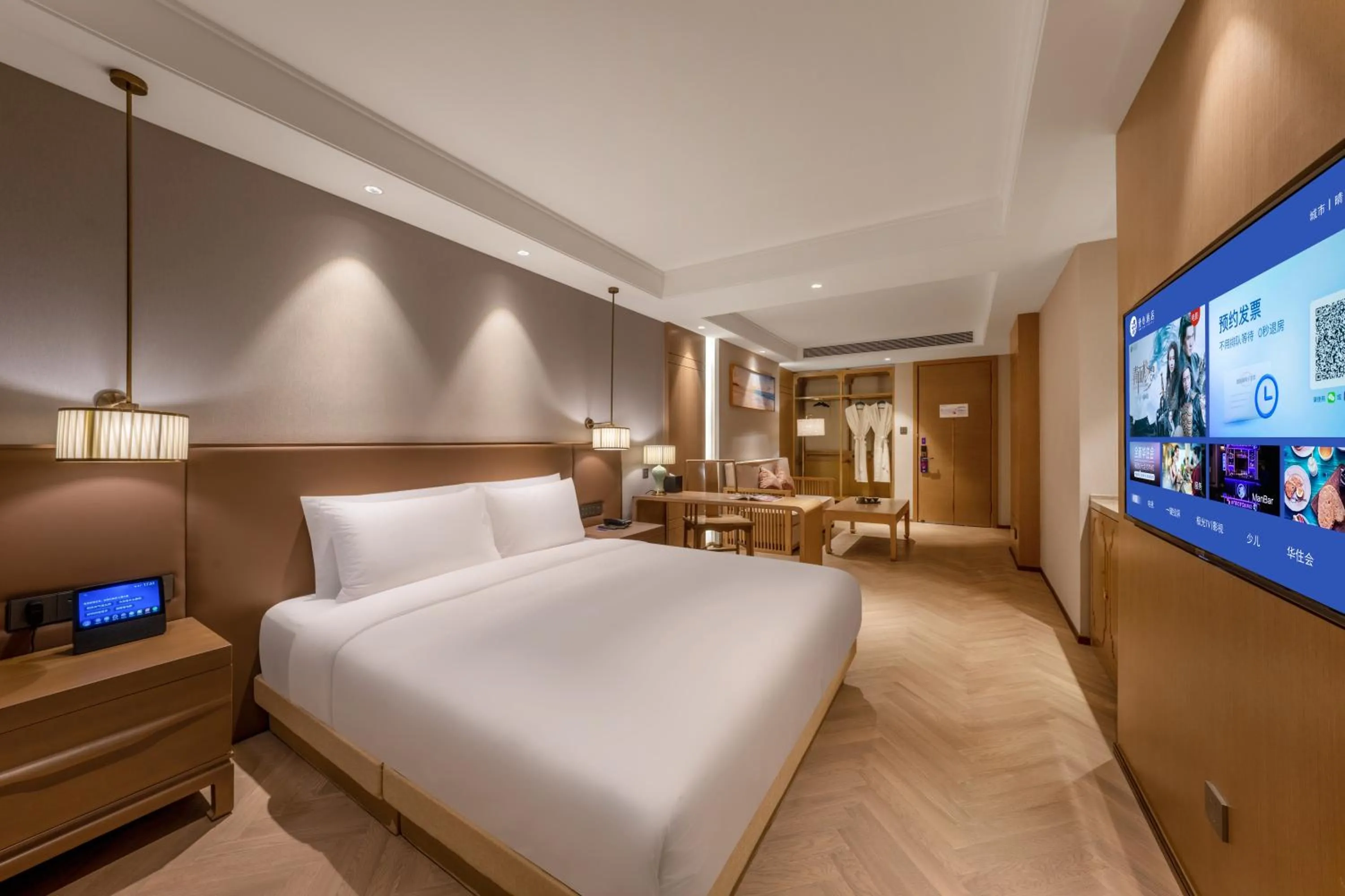 Deluxe Double Room in Manxin Hotel Qingdao Xindu