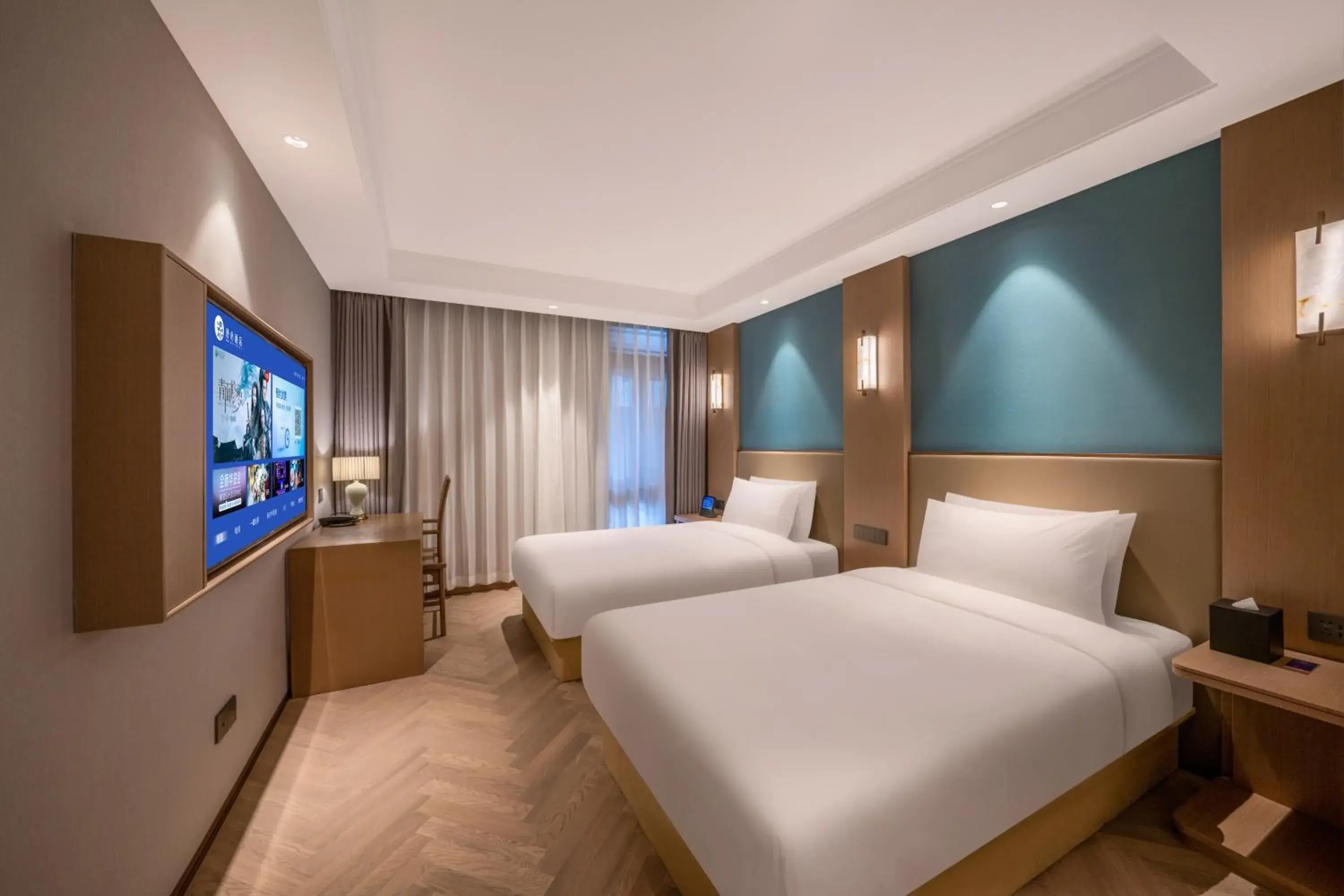 Standard Twin Room in Manxin Hotel Qingdao Xindu Standard Twin Room in Manxin Hotel Qingdao Xindu