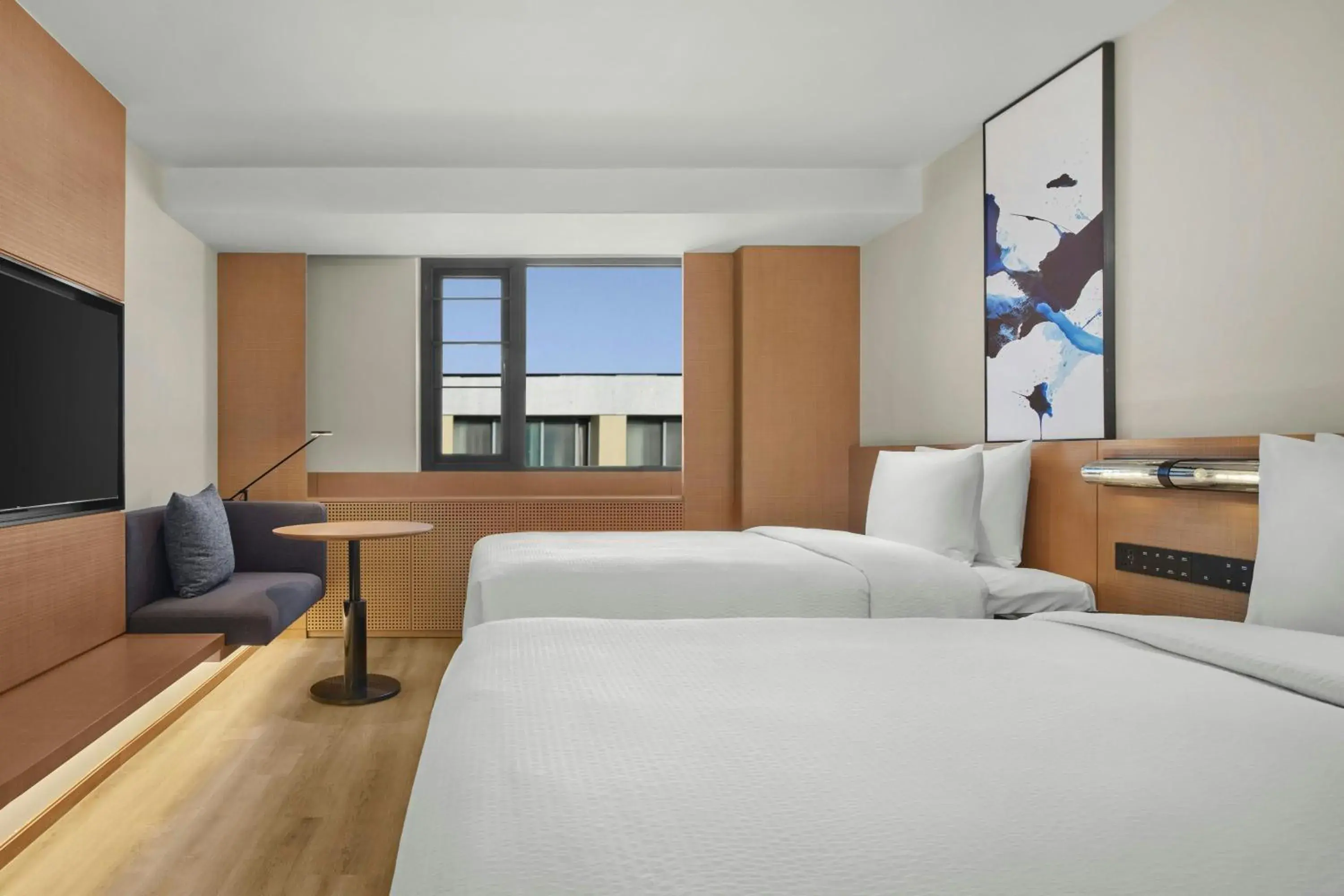 Superior Twin Room with Two Double Beds and Atrium View in Fairfield by Marriott Beijing Capital Airport Superior Twin Room with Two Double Beds and Atrium View in Fairfield by Marriott Beijing Capital Airport