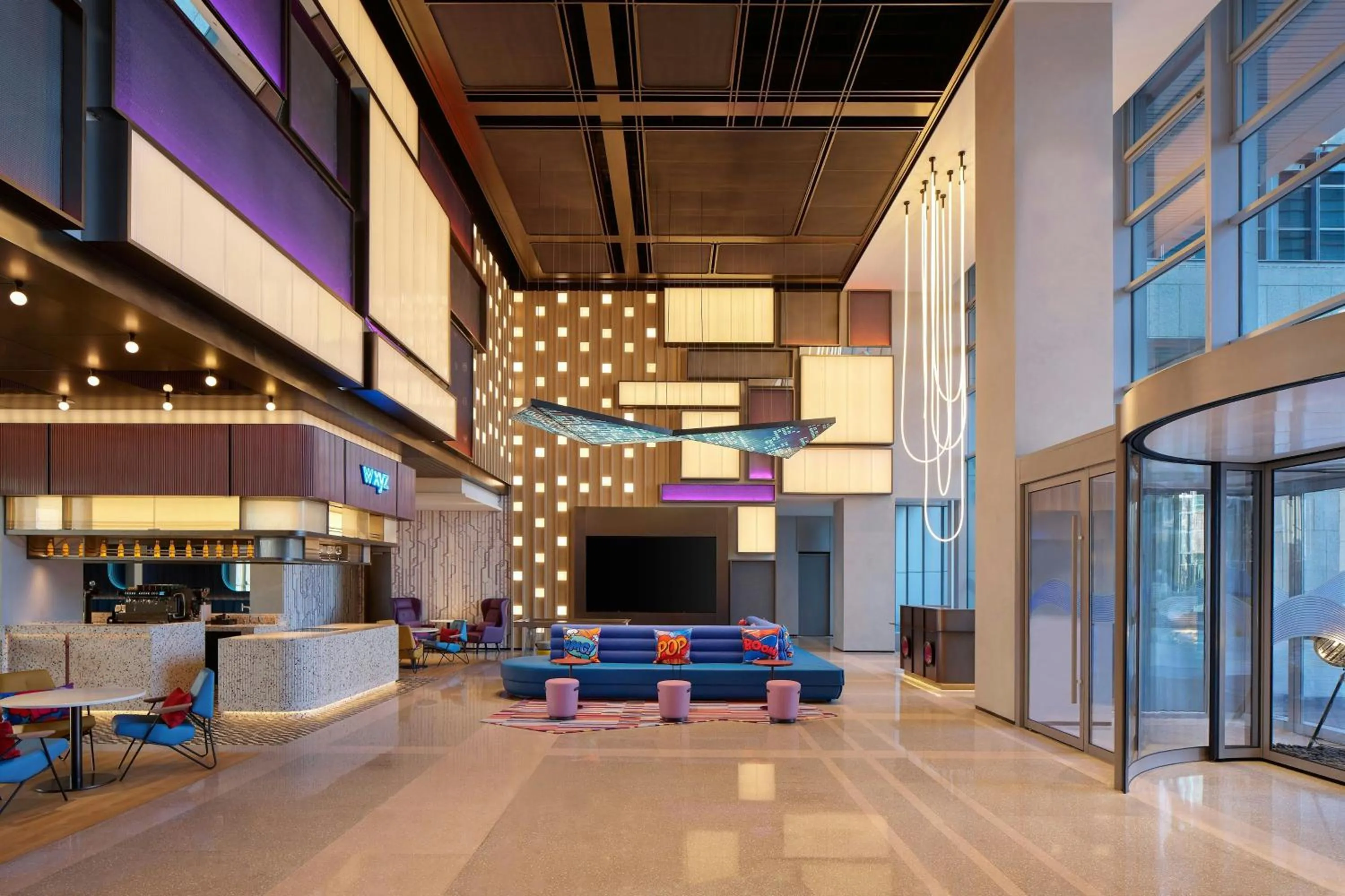 Lobby or reception in Aloft Shanghai Hongqiao