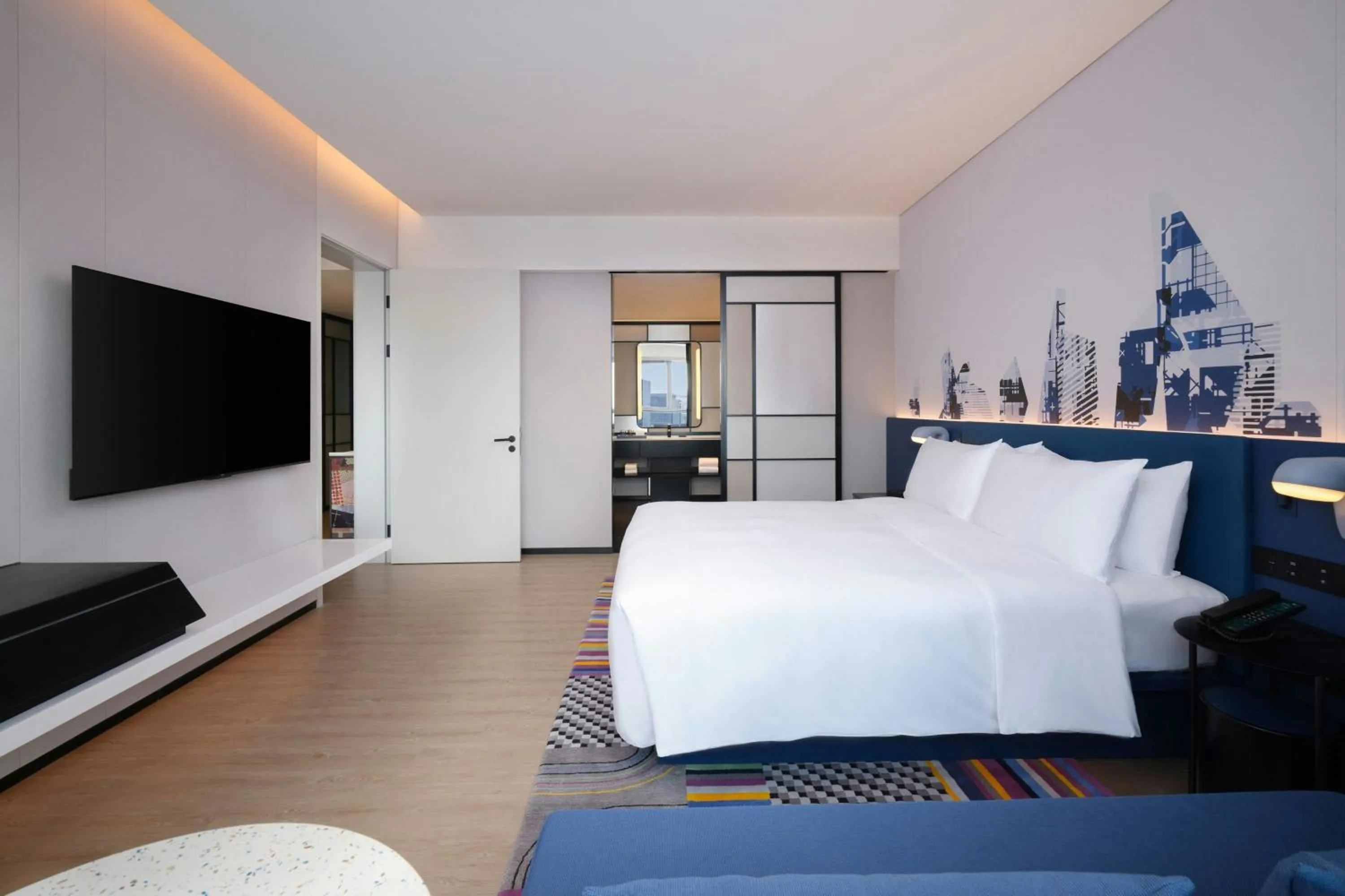 Bedroom, Bed in Aloft Shanghai Hongqiao