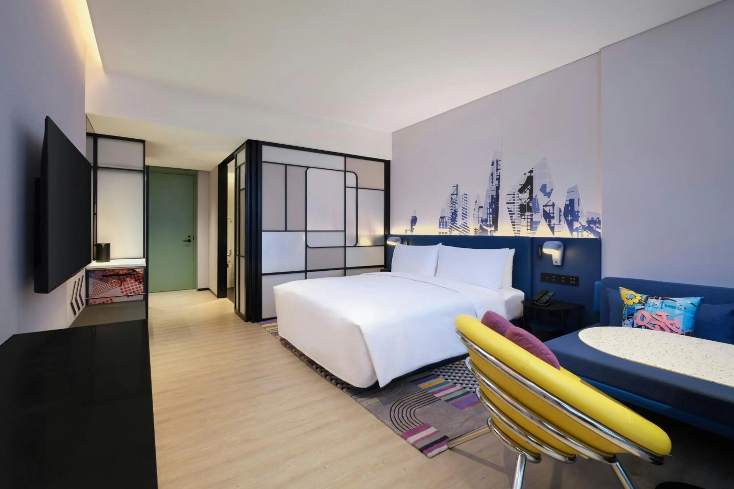 Bedroom, Bed in Aloft Shanghai Hongqiao