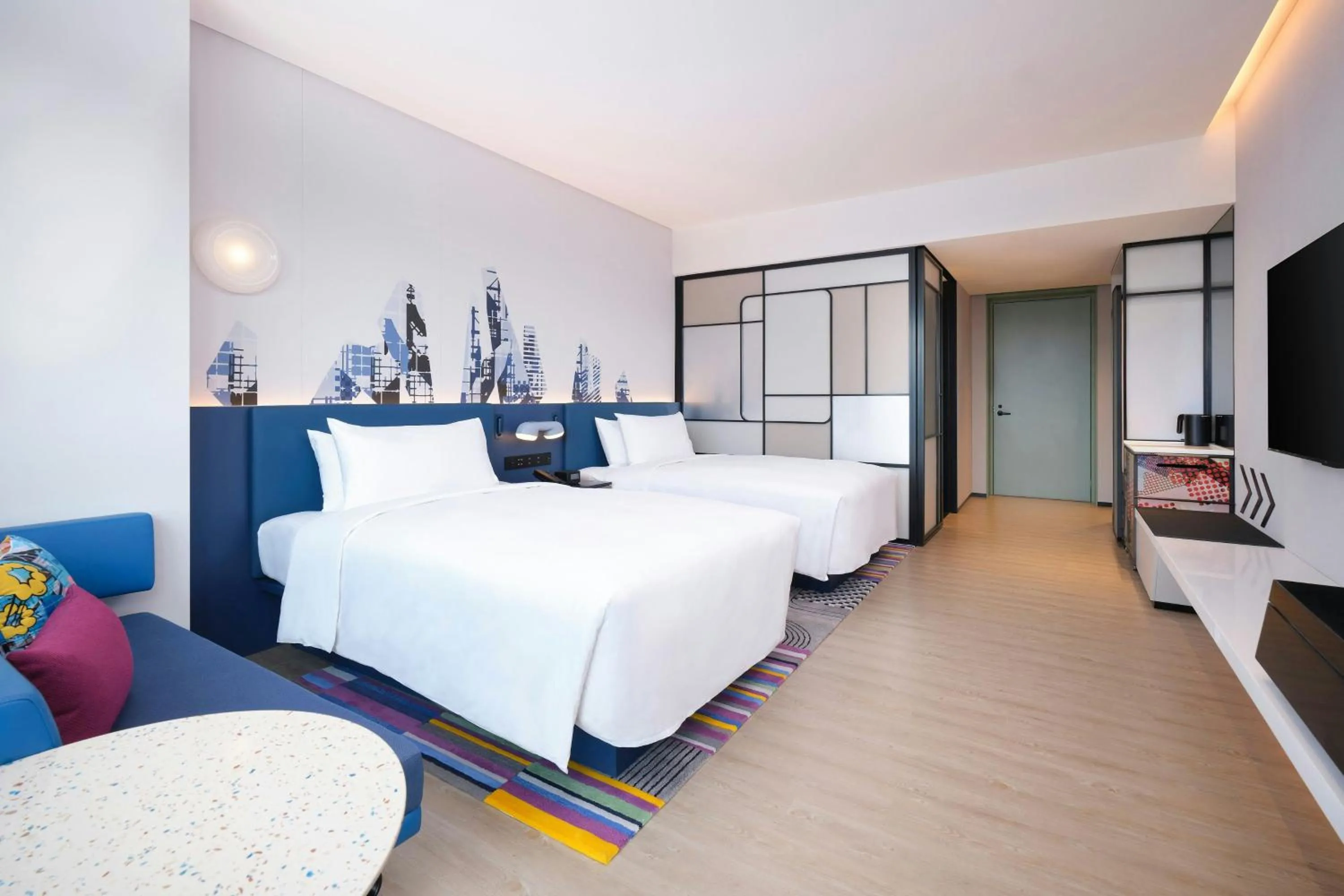 Bedroom, Bed in Aloft Shanghai Hongqiao