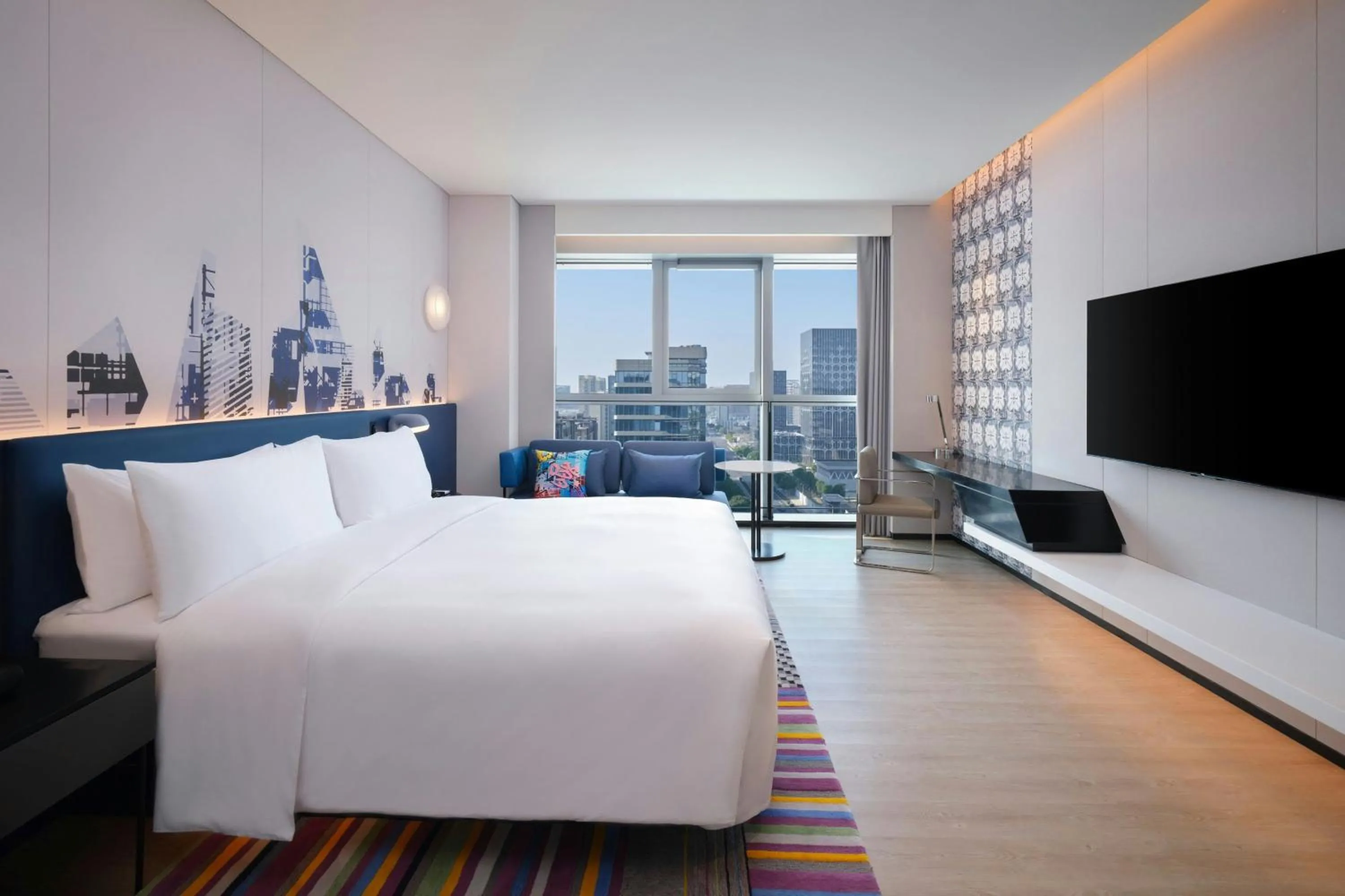 Bedroom, Bed in Aloft Shanghai Hongqiao