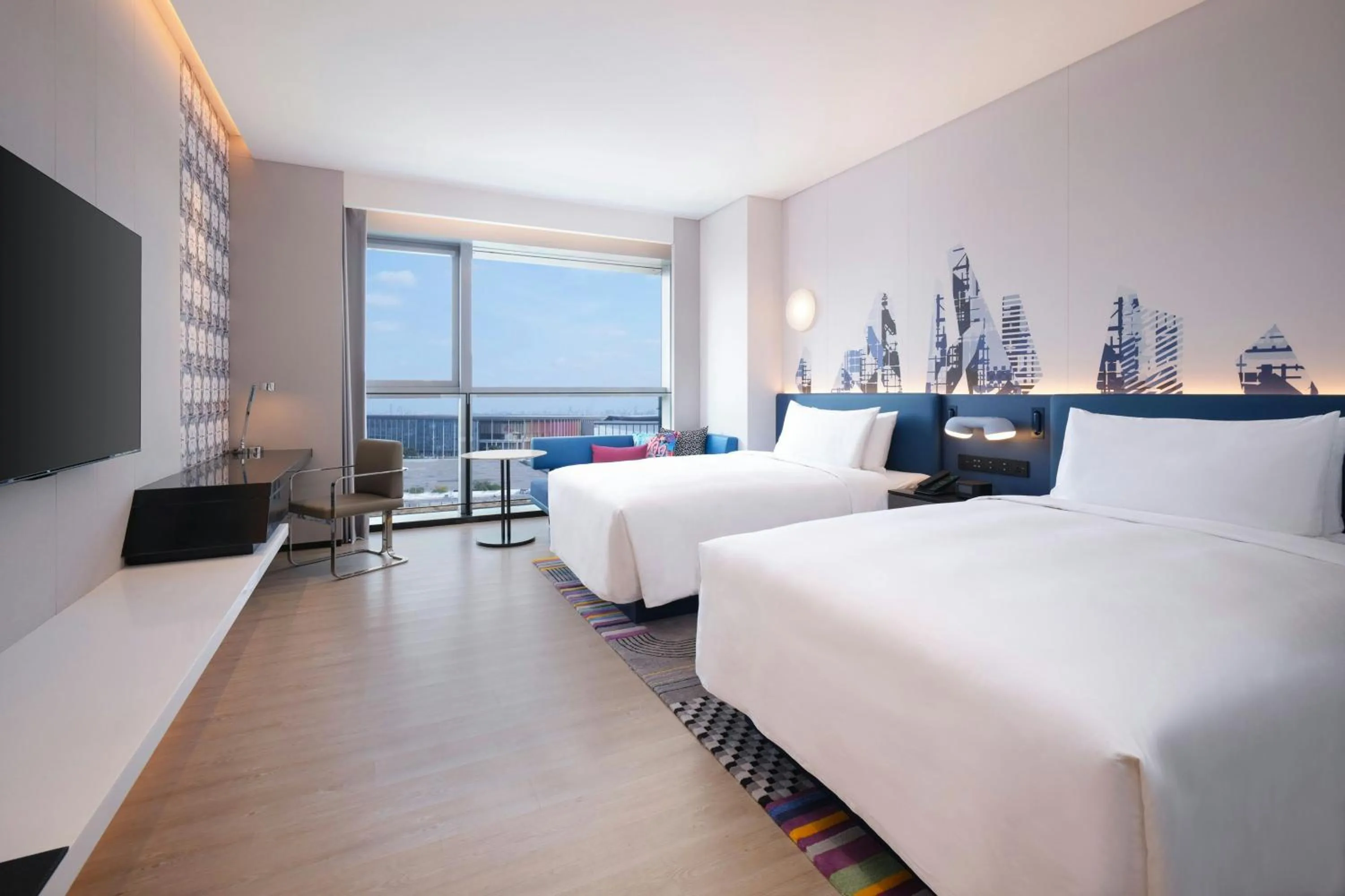 Bedroom, Bed in Aloft Shanghai Hongqiao
