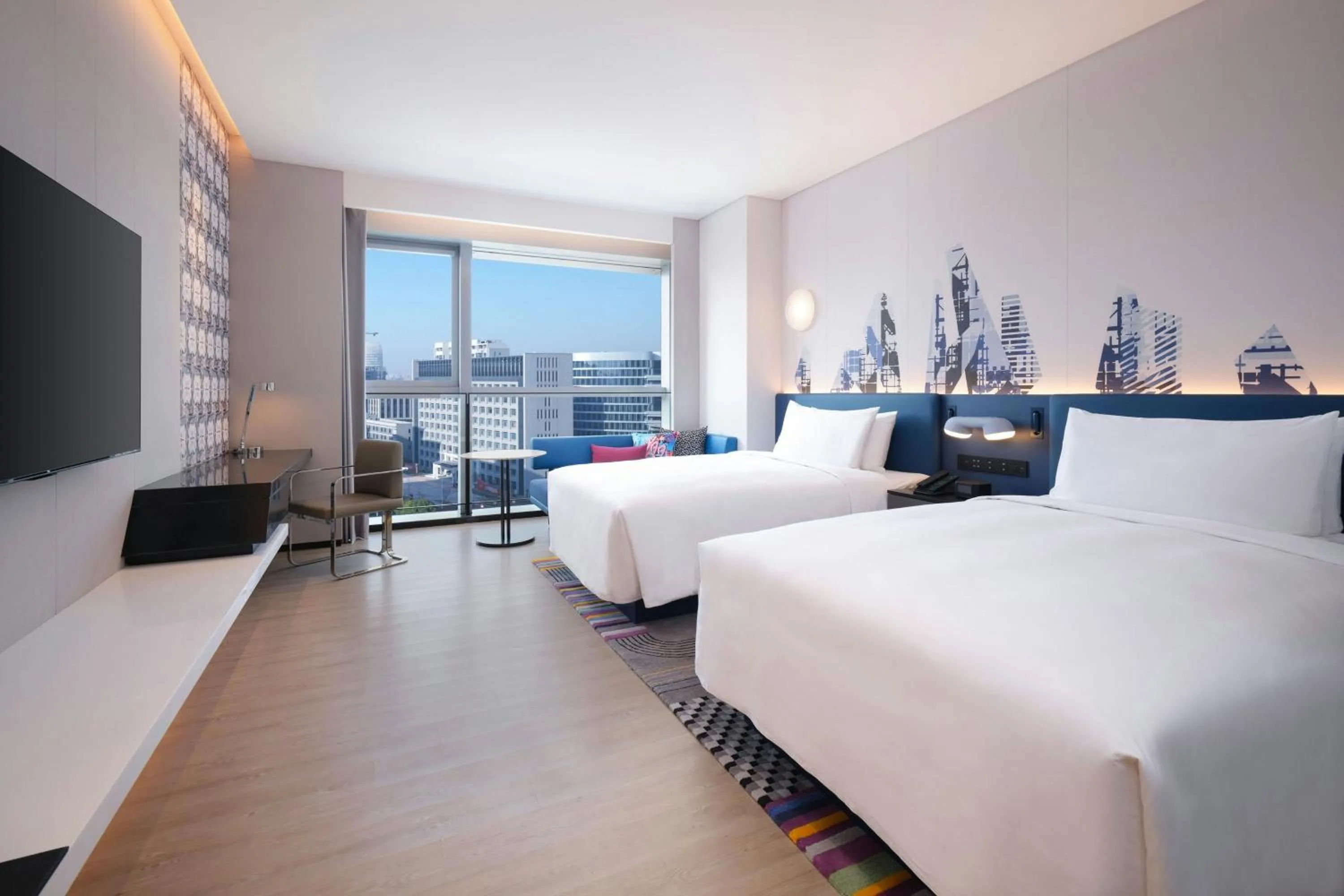 Bedroom, Bed in Aloft Shanghai Hongqiao