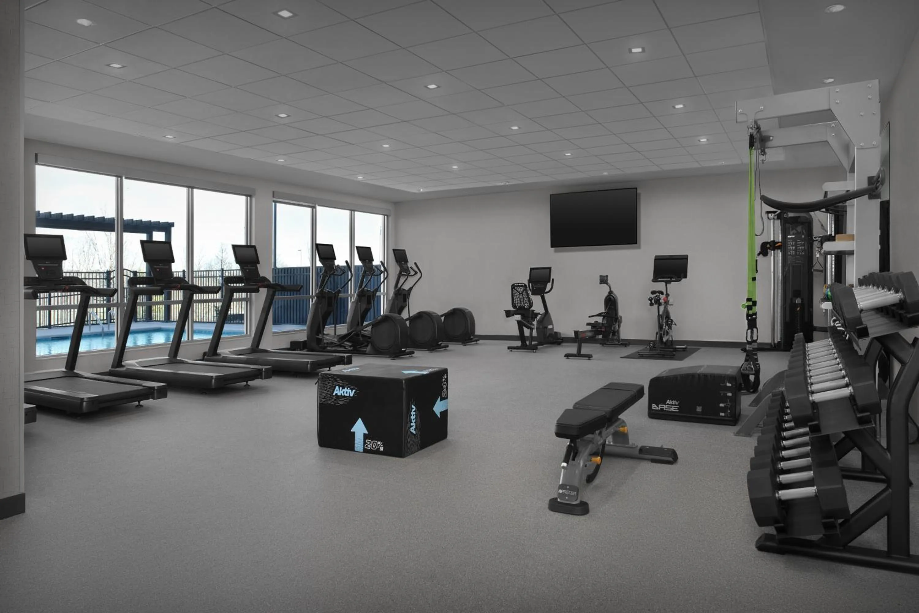Fitness centre/facilities in Home2 Suites By Hilton Concord Charlotte