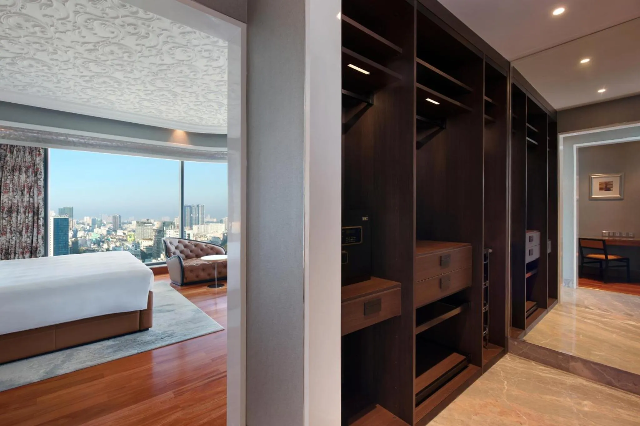View (from property/room), Bed in The Reverie Saigon Residential Suites
