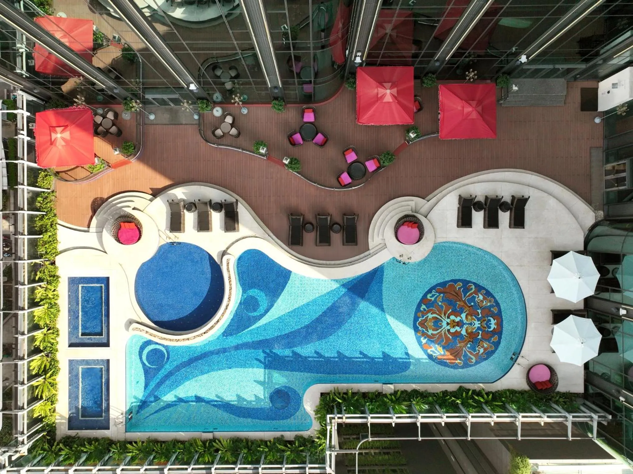 Pool view in The Reverie Saigon Residential Suites