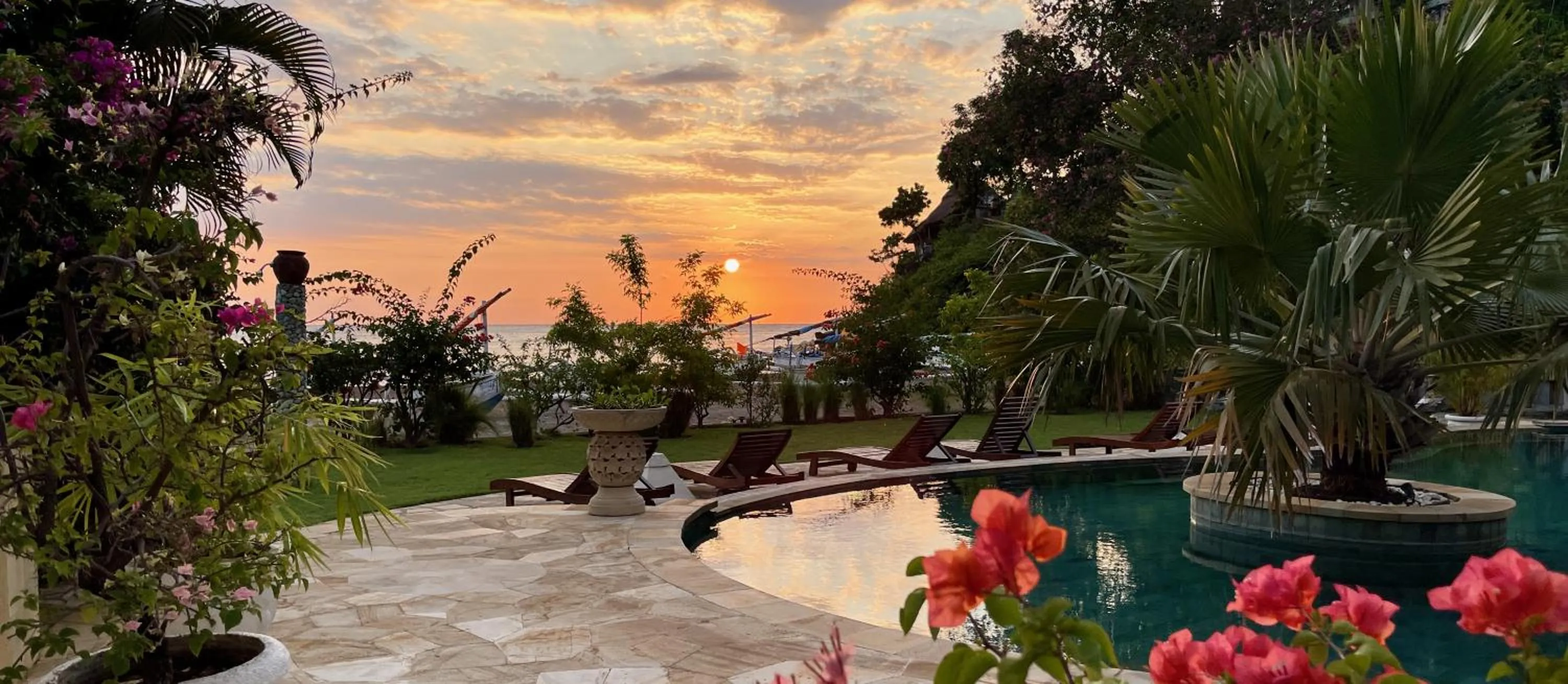 Swimming pool in Palm Garden Amed Beach & Spa Resort Bali