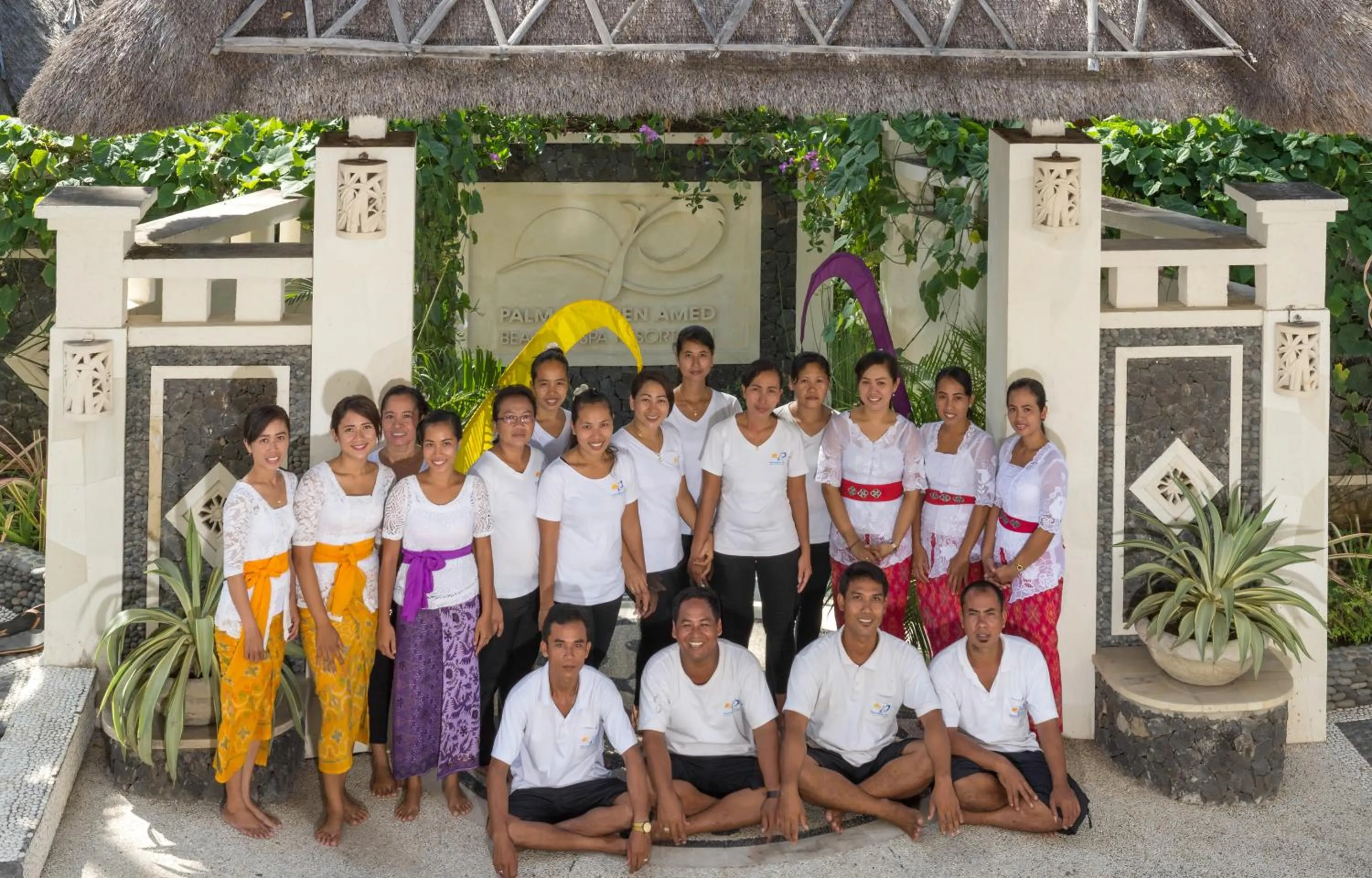 People in Palm Garden Amed Beach & Spa Resort Bali
