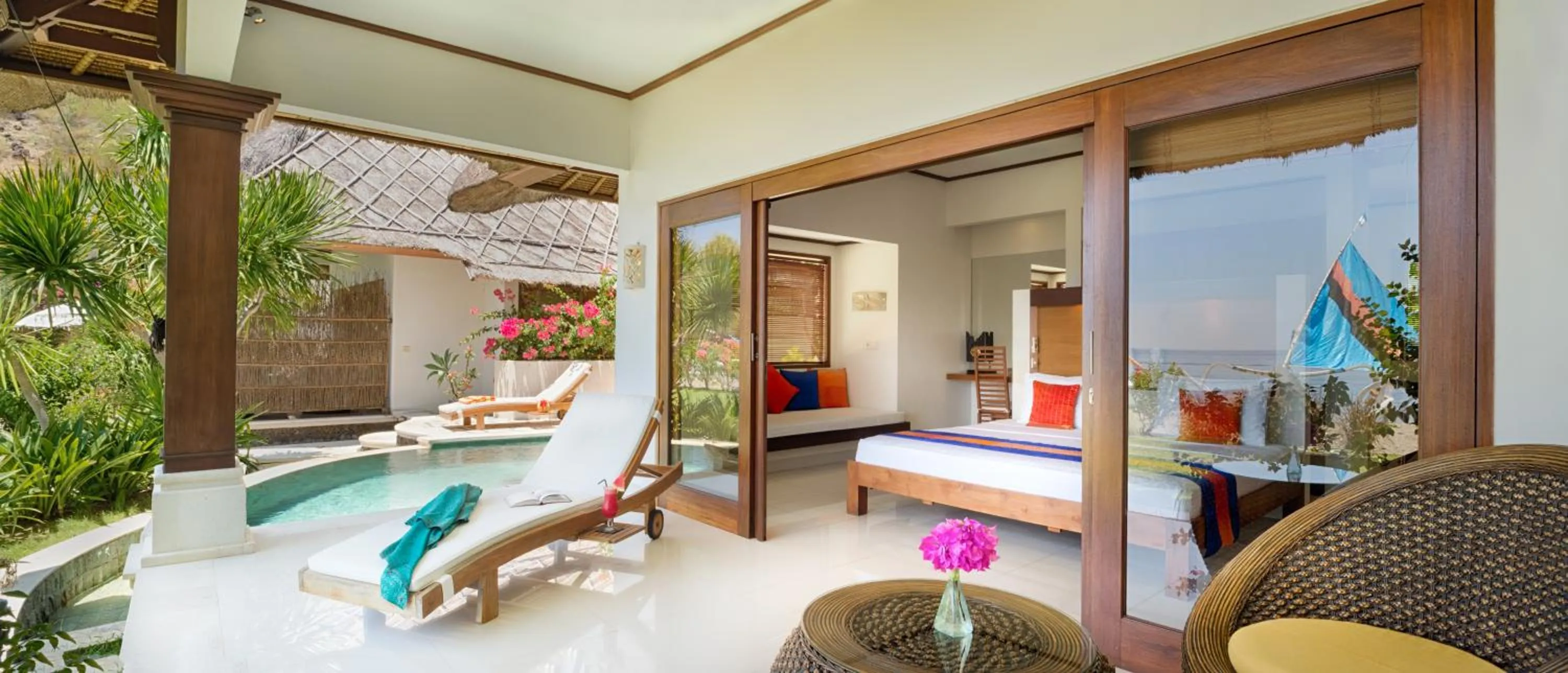 Balcony/Terrace in Palm Garden Amed Beach & Spa Resort Bali