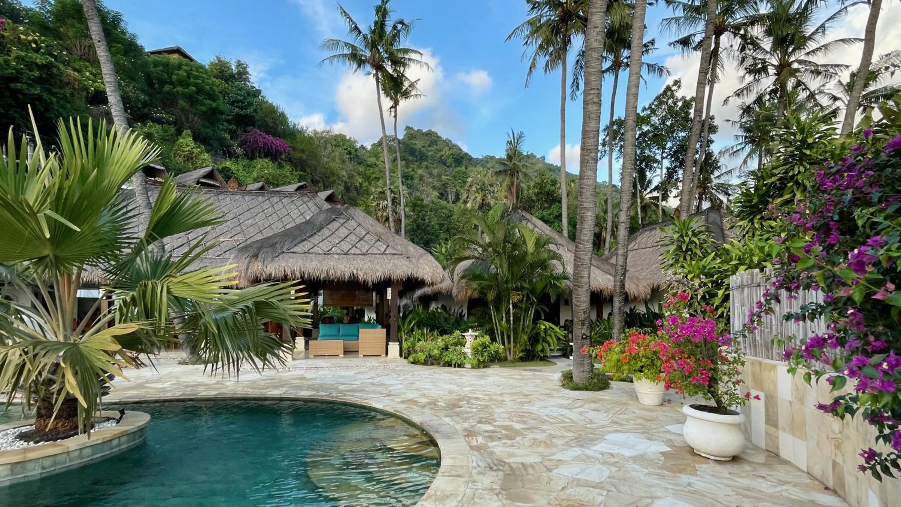 Swimming pool in Palm Garden Amed Beach & Spa Resort Bali