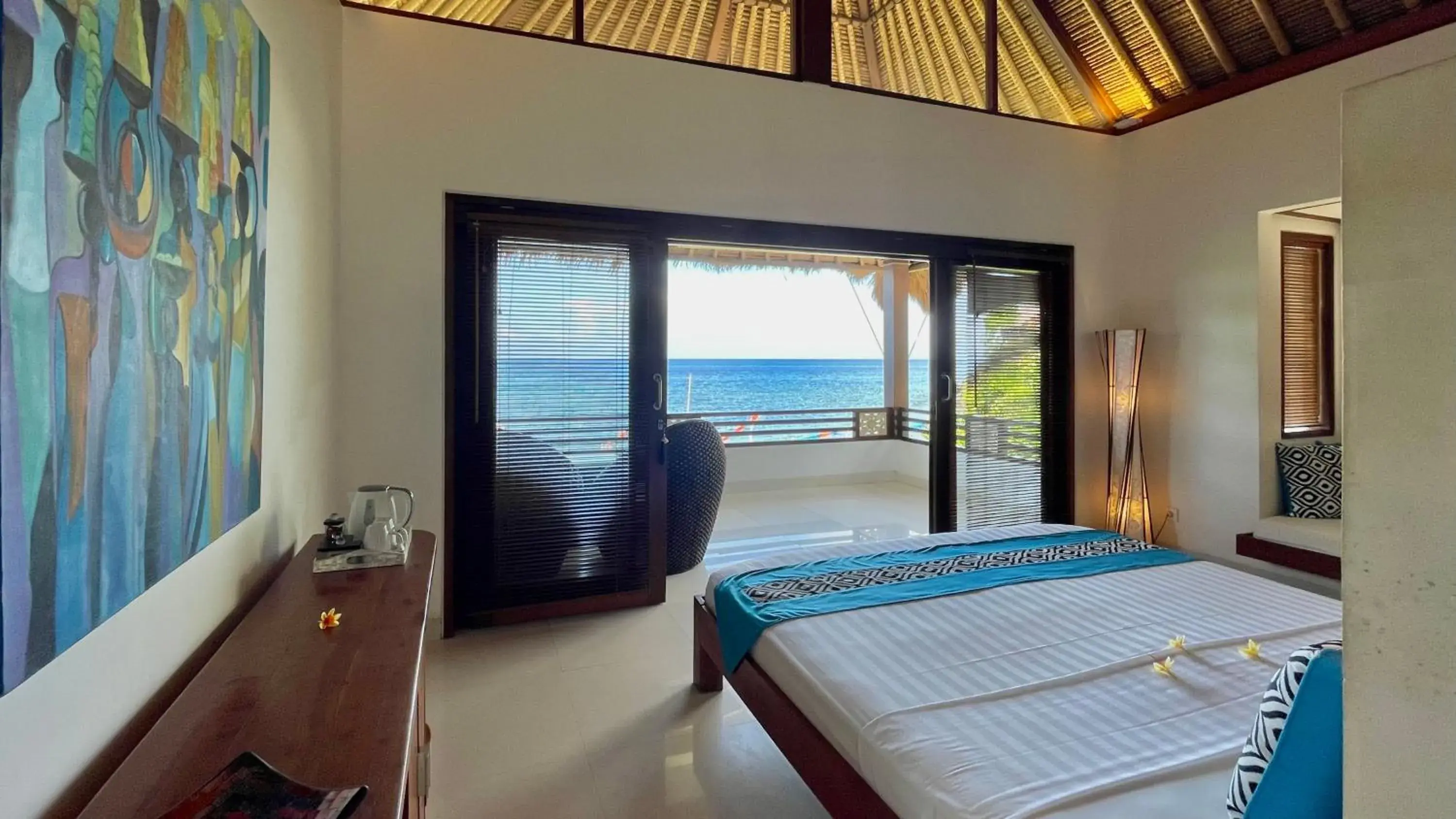 Bed in Palm Garden Amed Beach & Spa Resort Bali Bed in Palm Garden Amed Beach & Spa Resort Bali