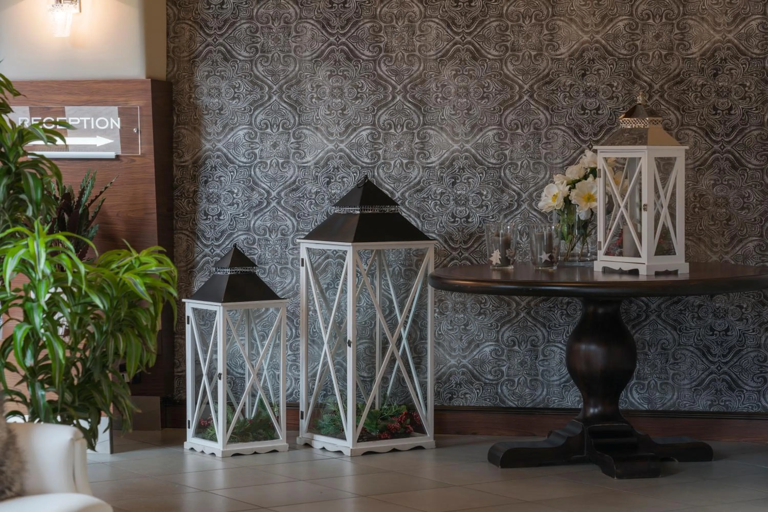 Lobby or reception in Hotel Garnì Cristallo